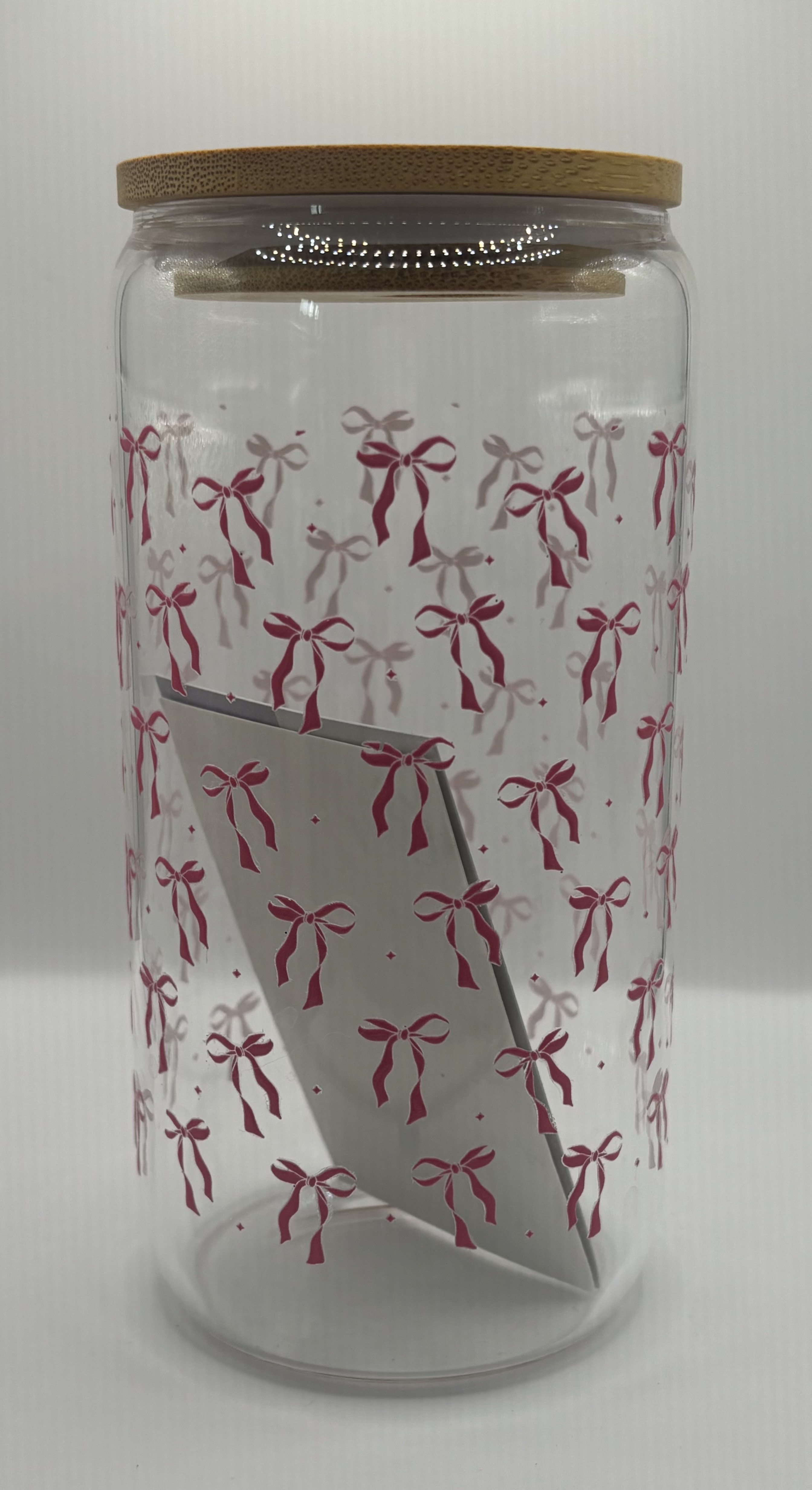 Small Bow Glass Cup 16oz