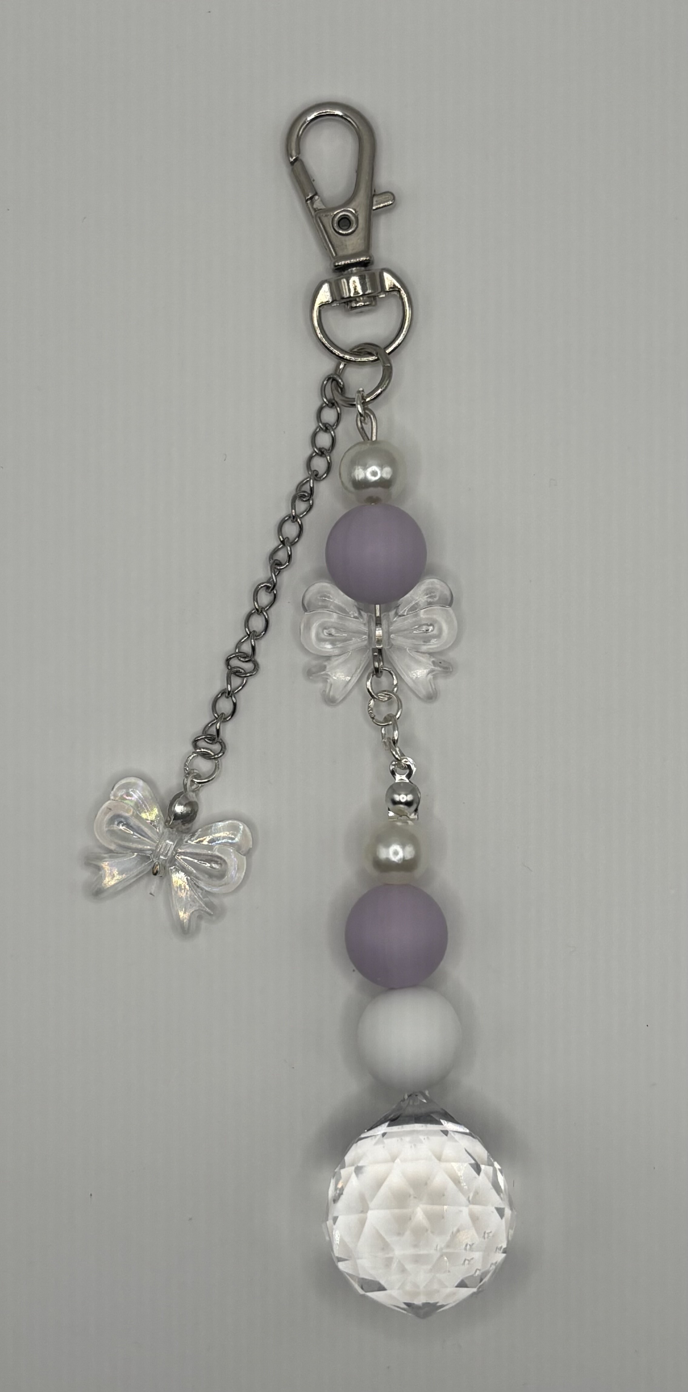 Purple Bow Keychain