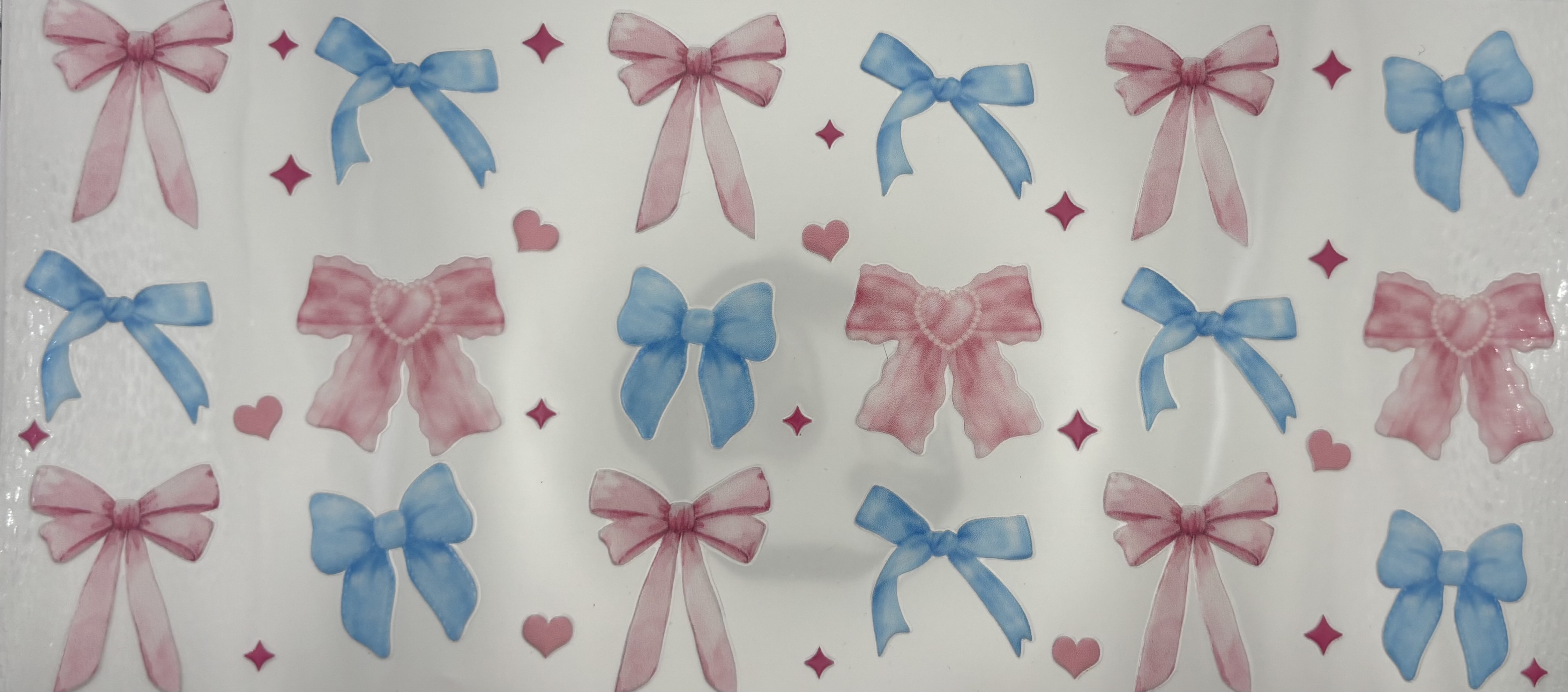 PINK & BLUE BOW WRAP 16oz