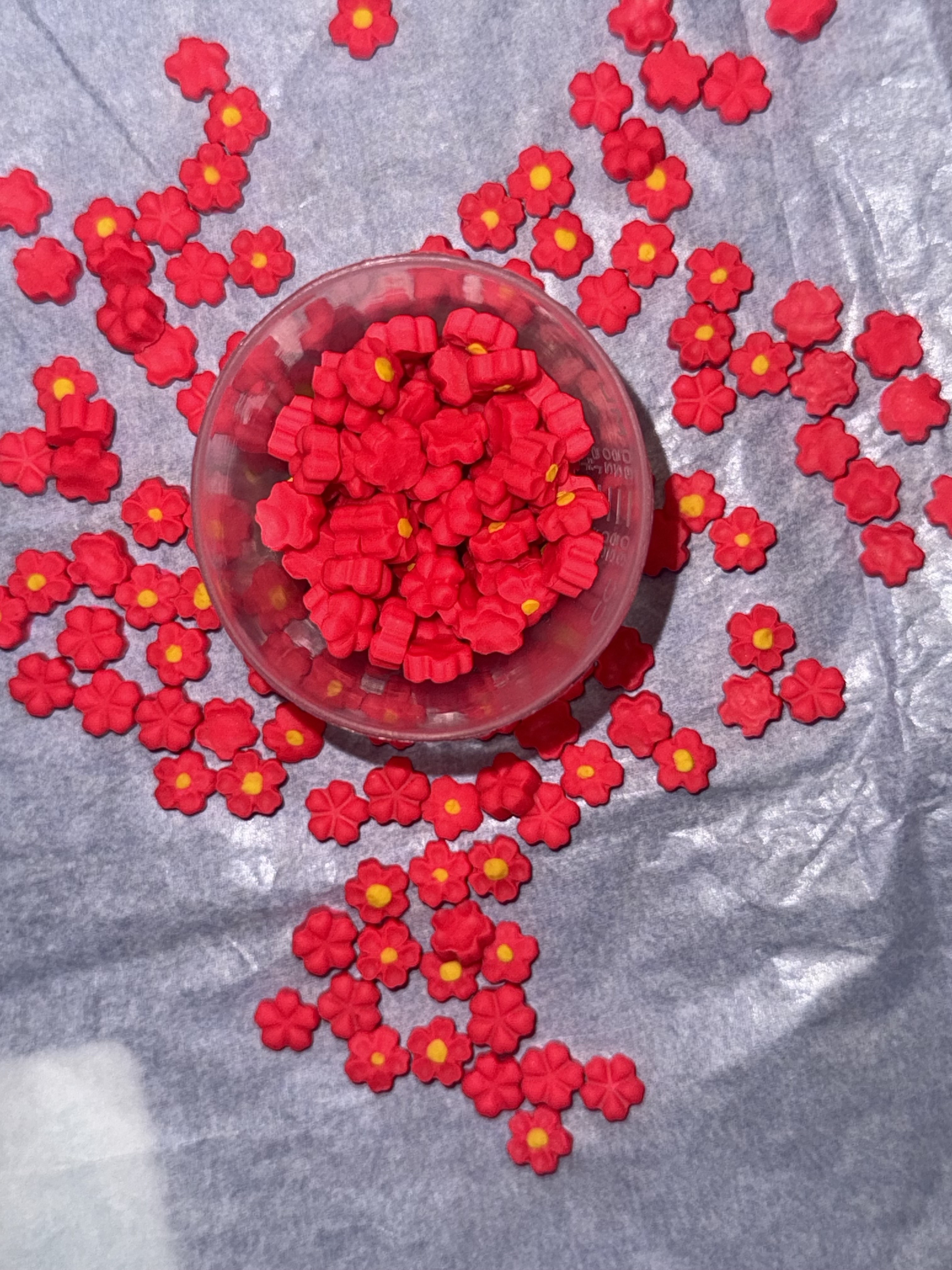 Pink Clay Flowers