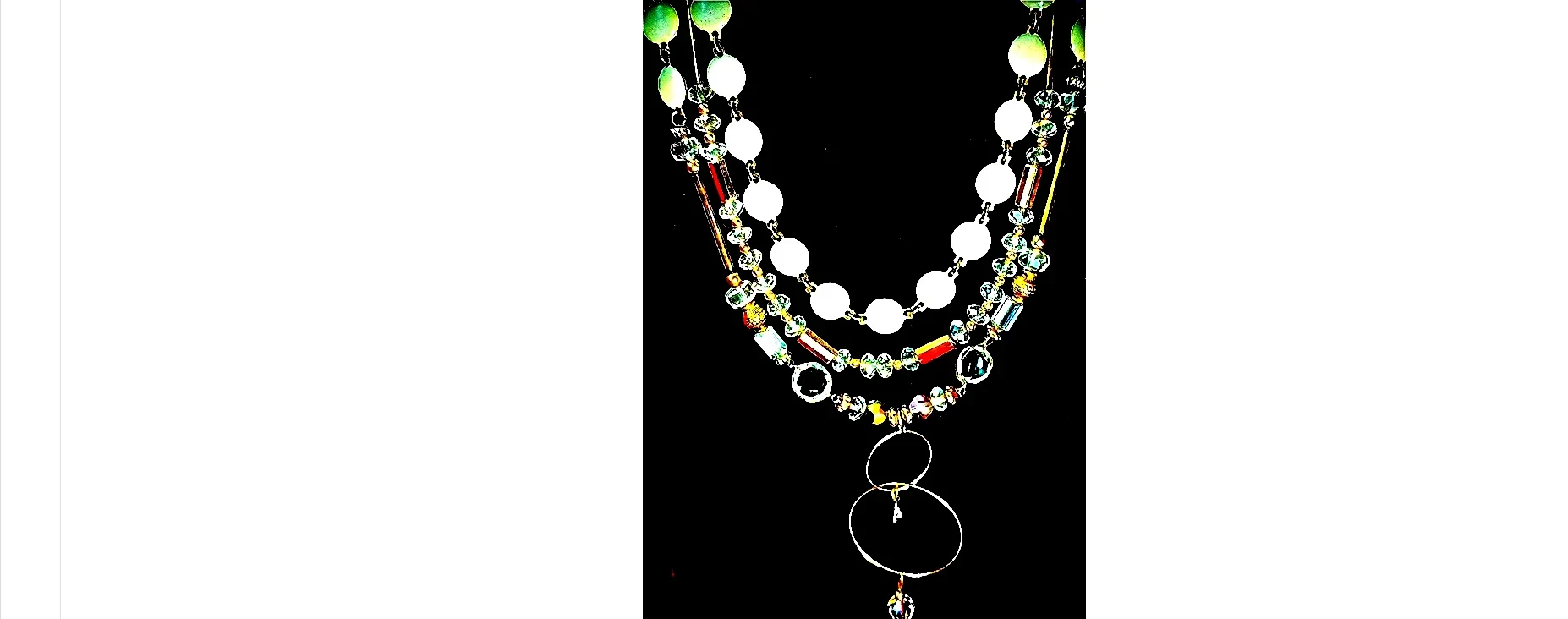 15.5"  3 String Drop Necklace
