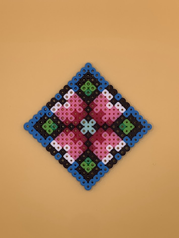 pixel flower coaster 2pc set