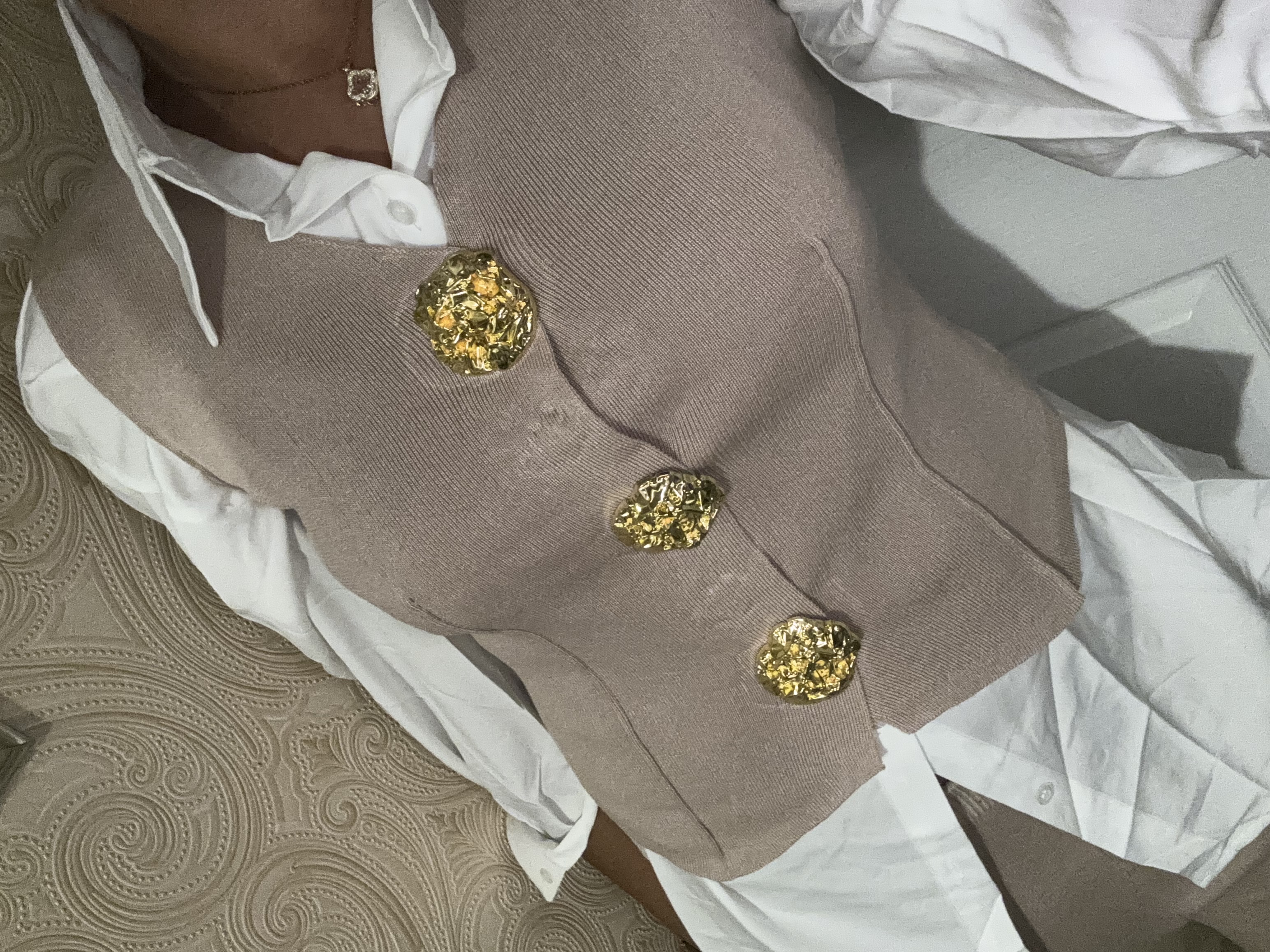 Taupe 3 Piece Waistcoat Set