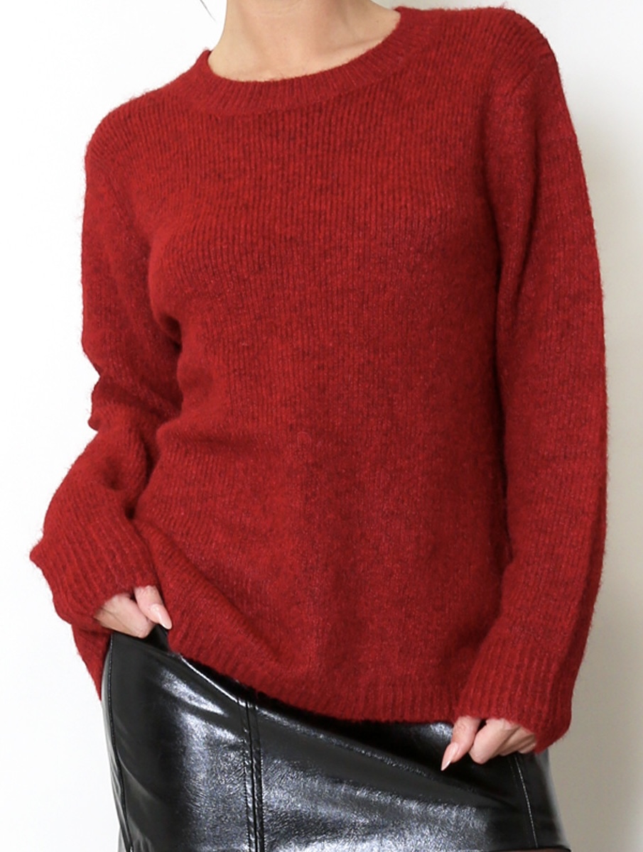 Burgundy Sequin Bow Back Jumper 8-12