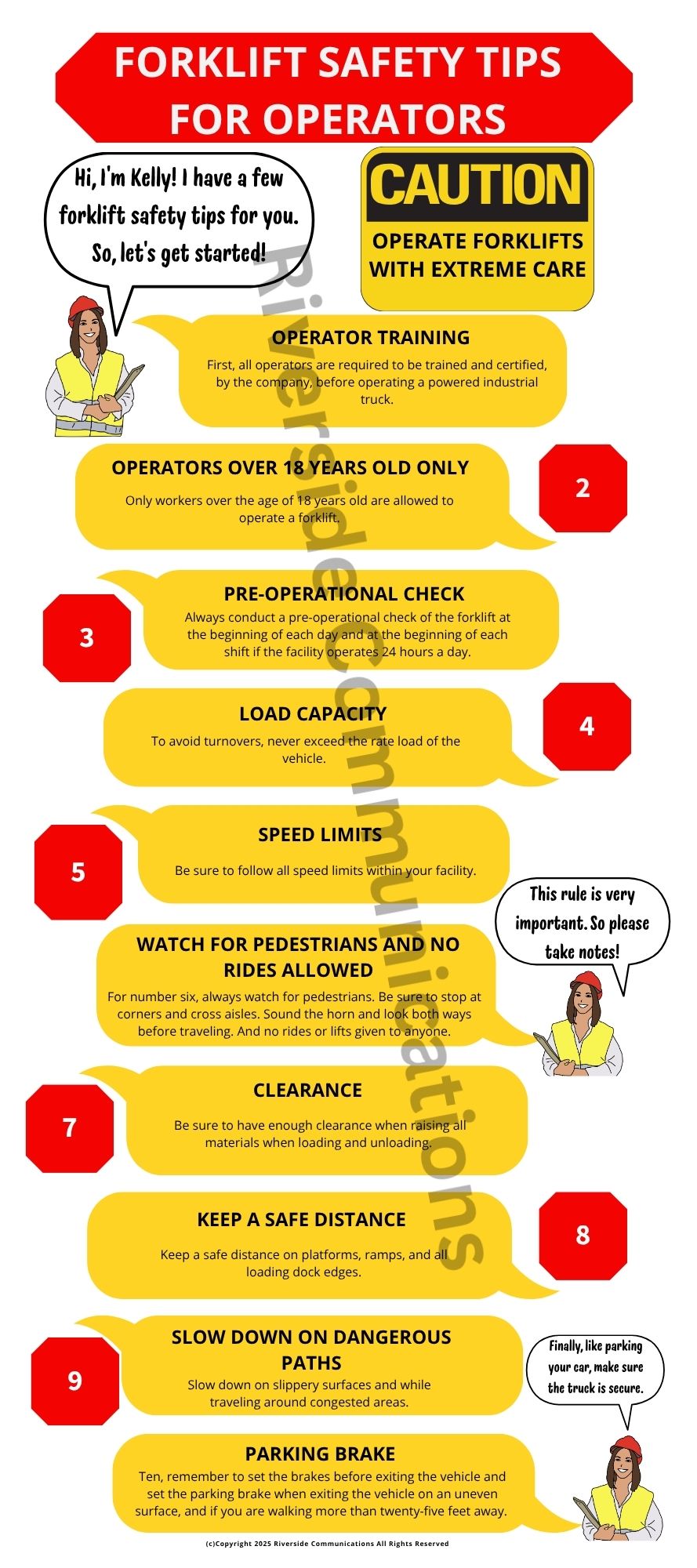 Forklift Safety Tips Infographic