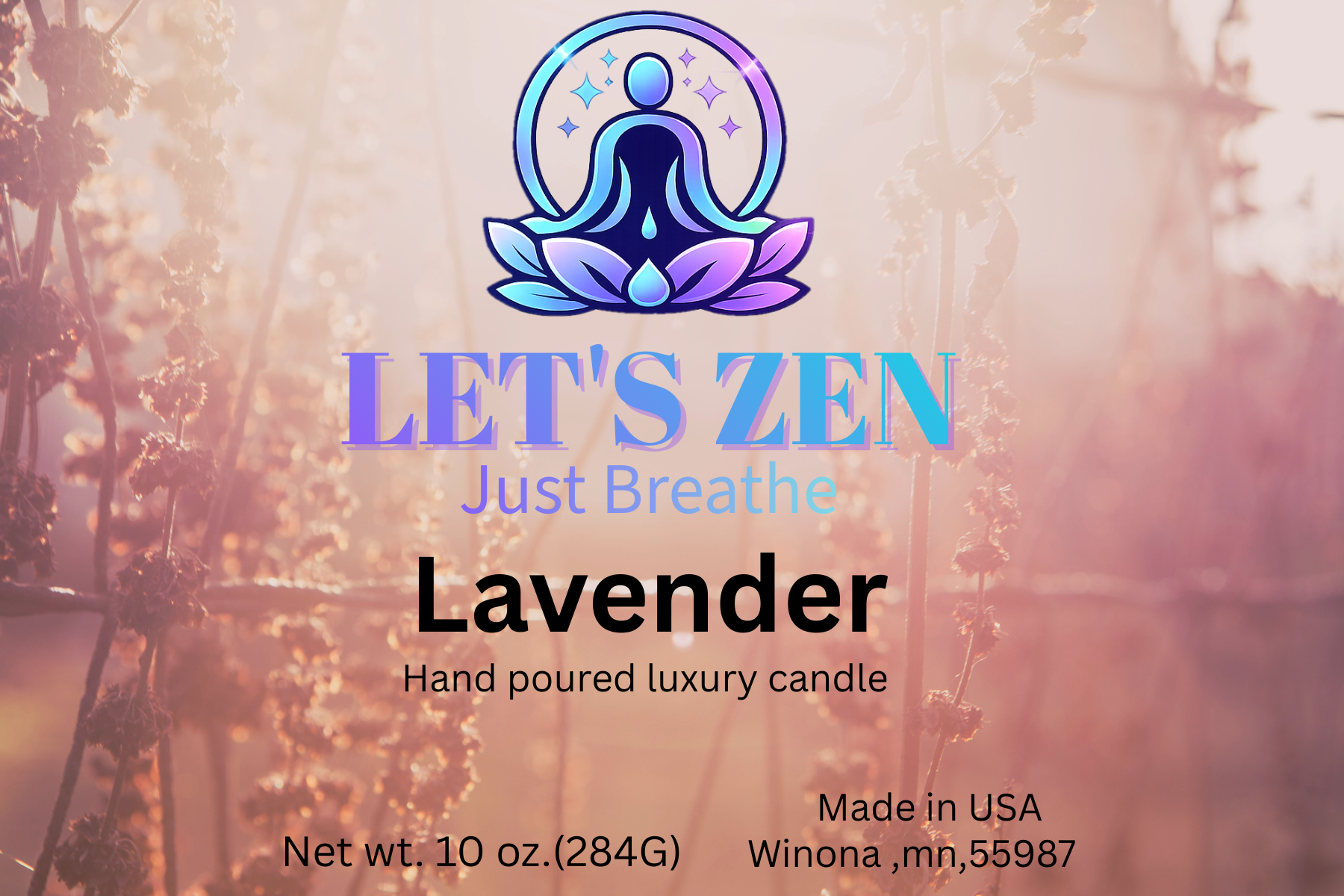 Lavender luxury candle