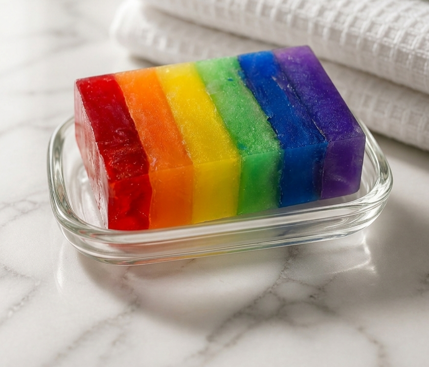 Rainbow vibes artisan soap