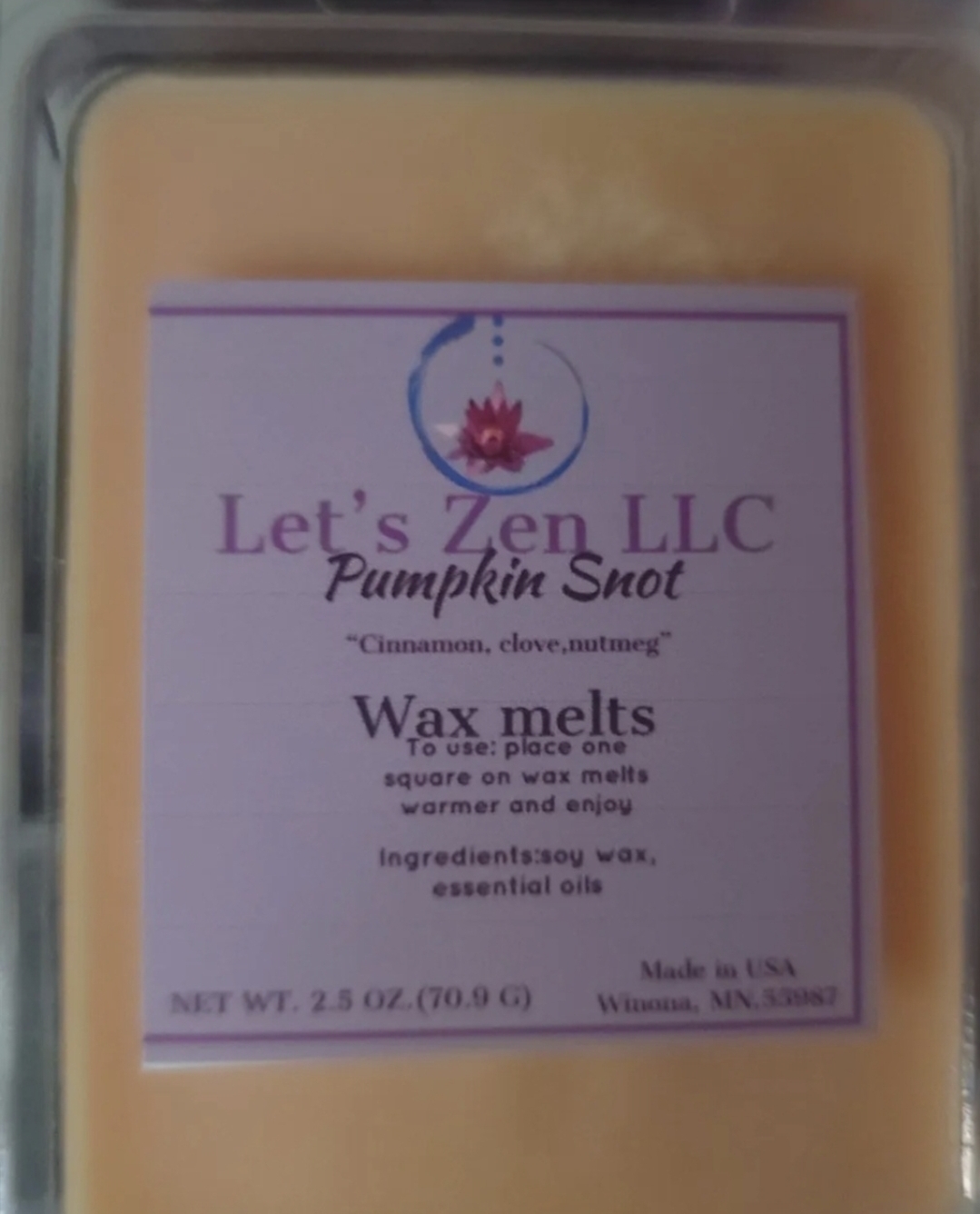 Pumpkin Snot luxury wax melts