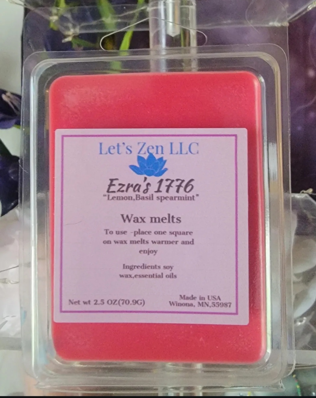 Ezra's 1776 luxury wax melt