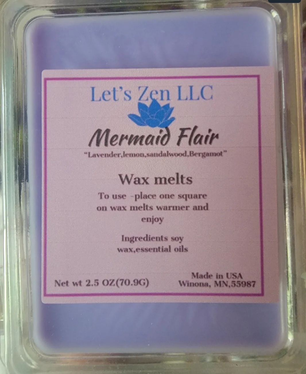 Mermaid Flair luxury wax melt