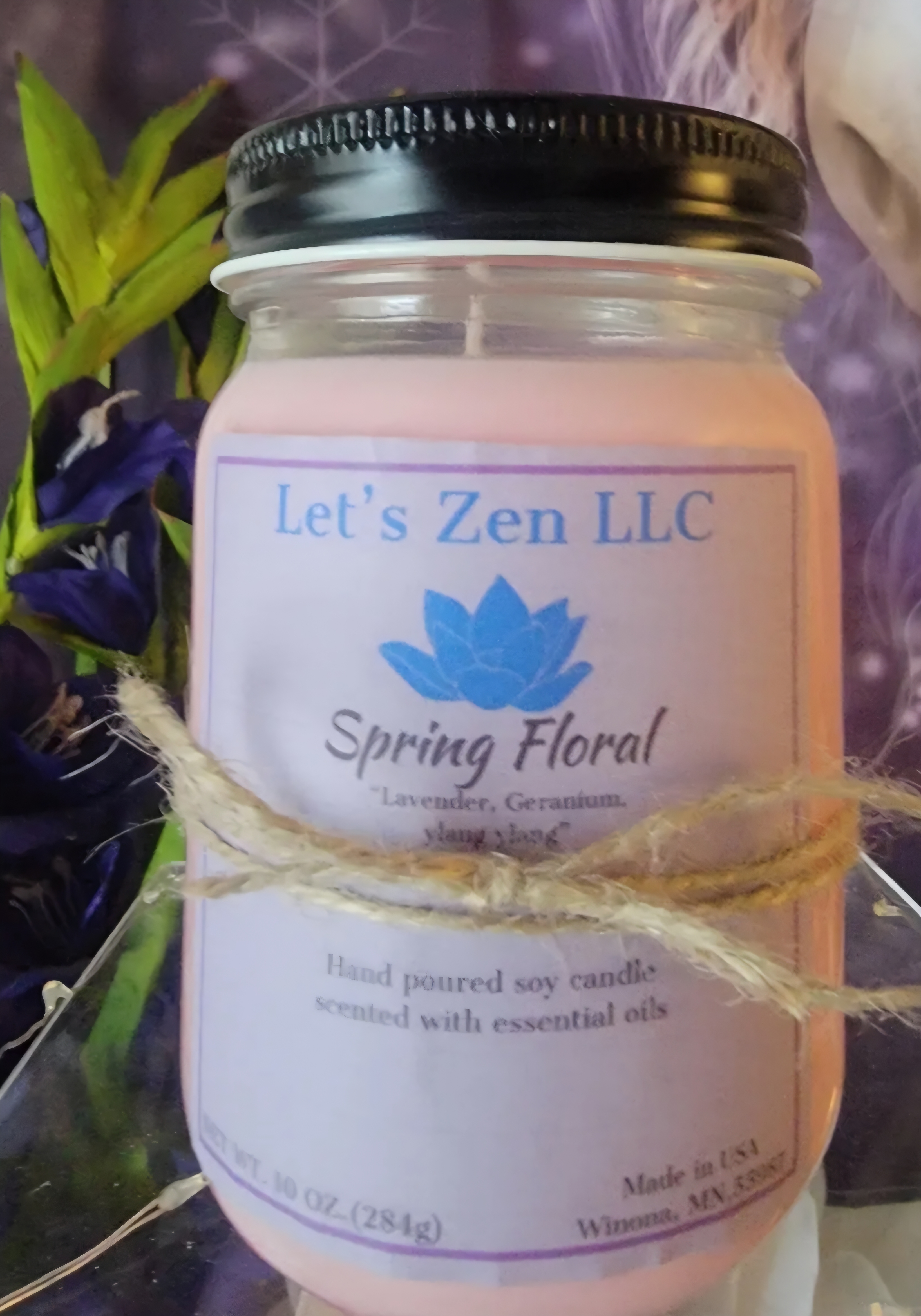 Spring Floral luxury candle