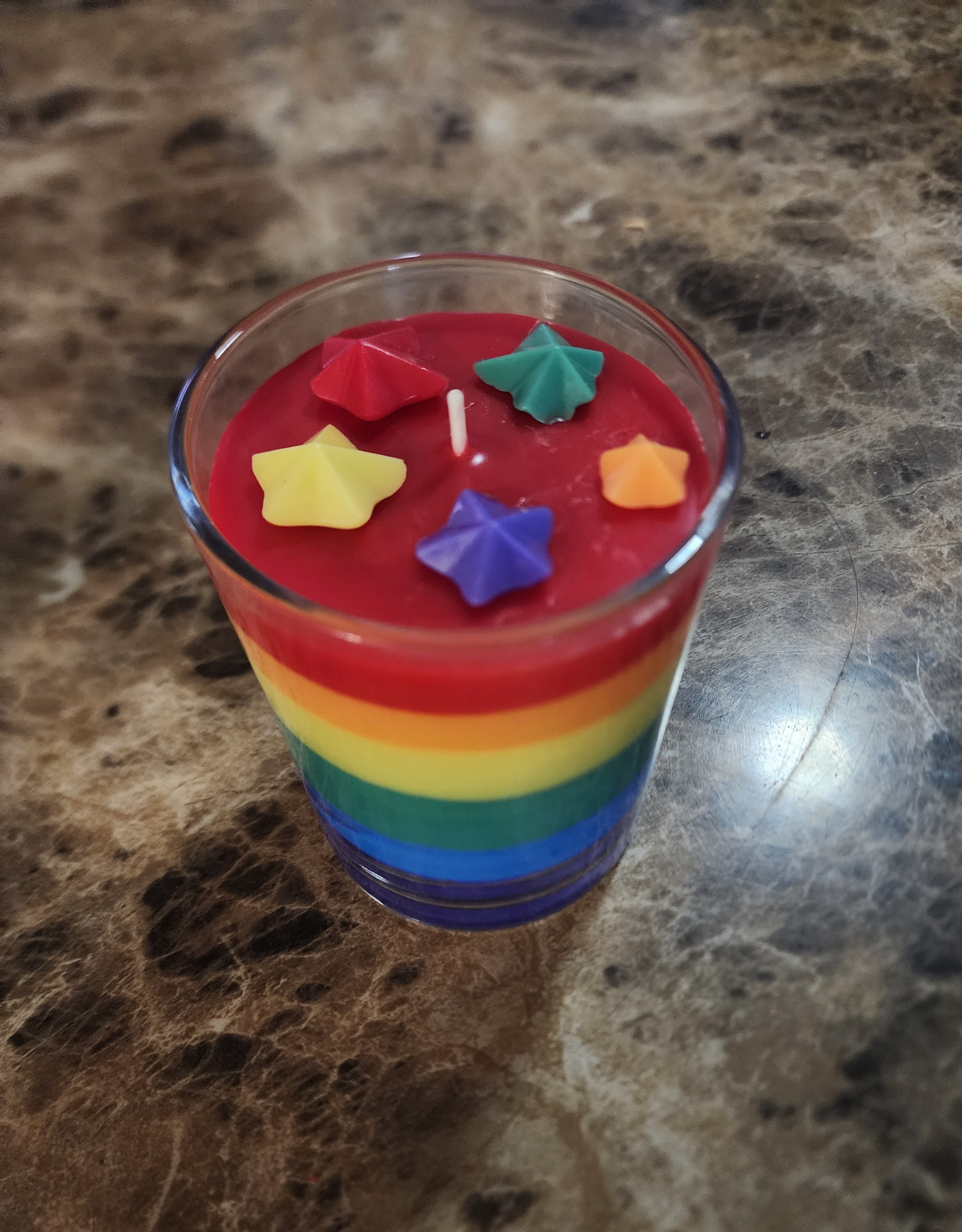 Rainbow vibes luxury candle