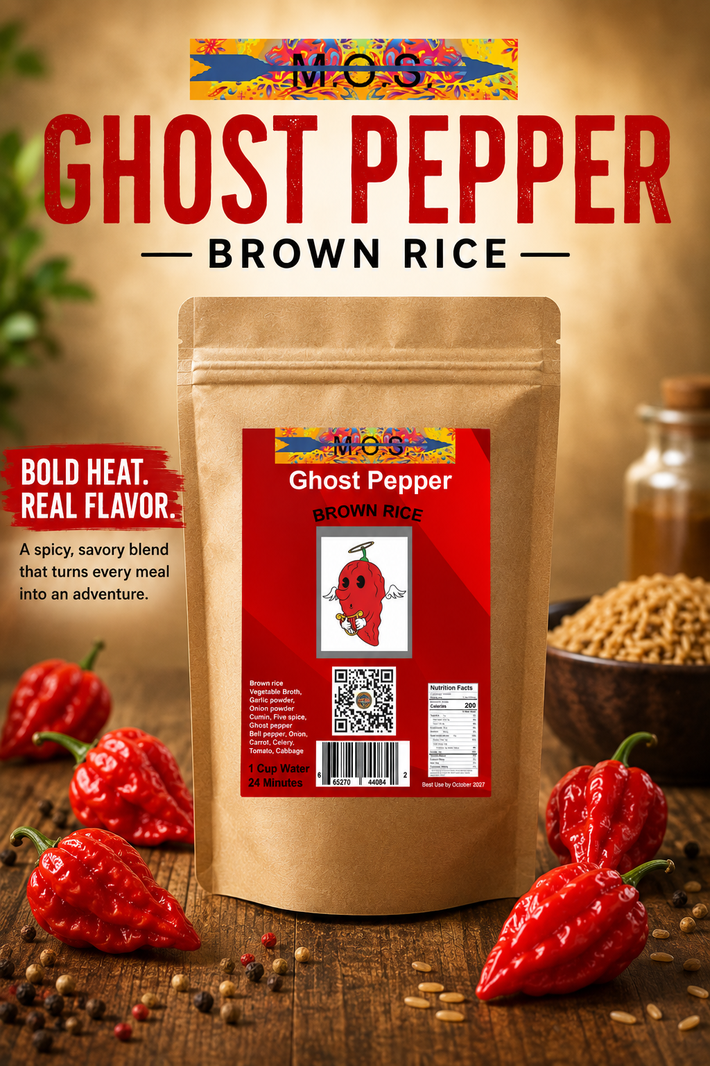 Ghost Pepper Spiced Brown  Rice