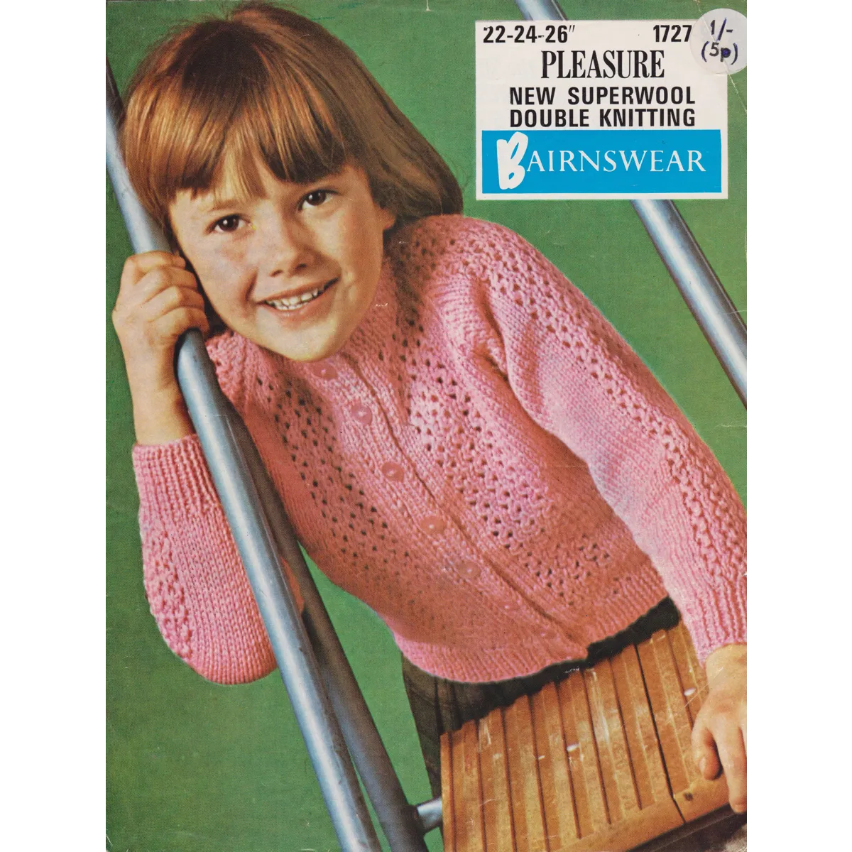 BAIRNSWEAR1727 - GIRL'S LACY CARDIGAN IN DK - PDF KNITTING PATTERN