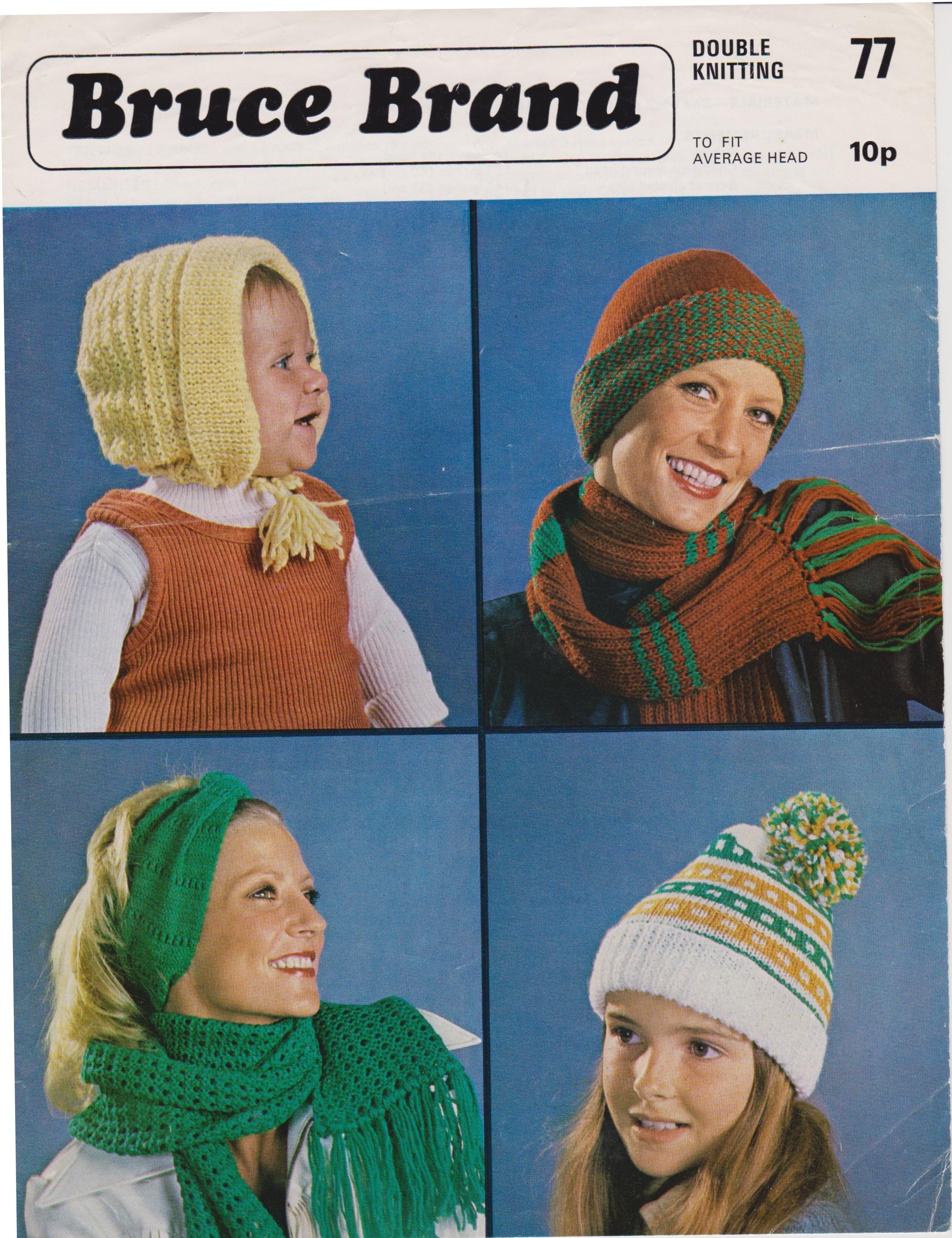 BRUCE77 - WOMAN AND CHILD HATS AND SCARVES - PDF KNITTING PATTERN