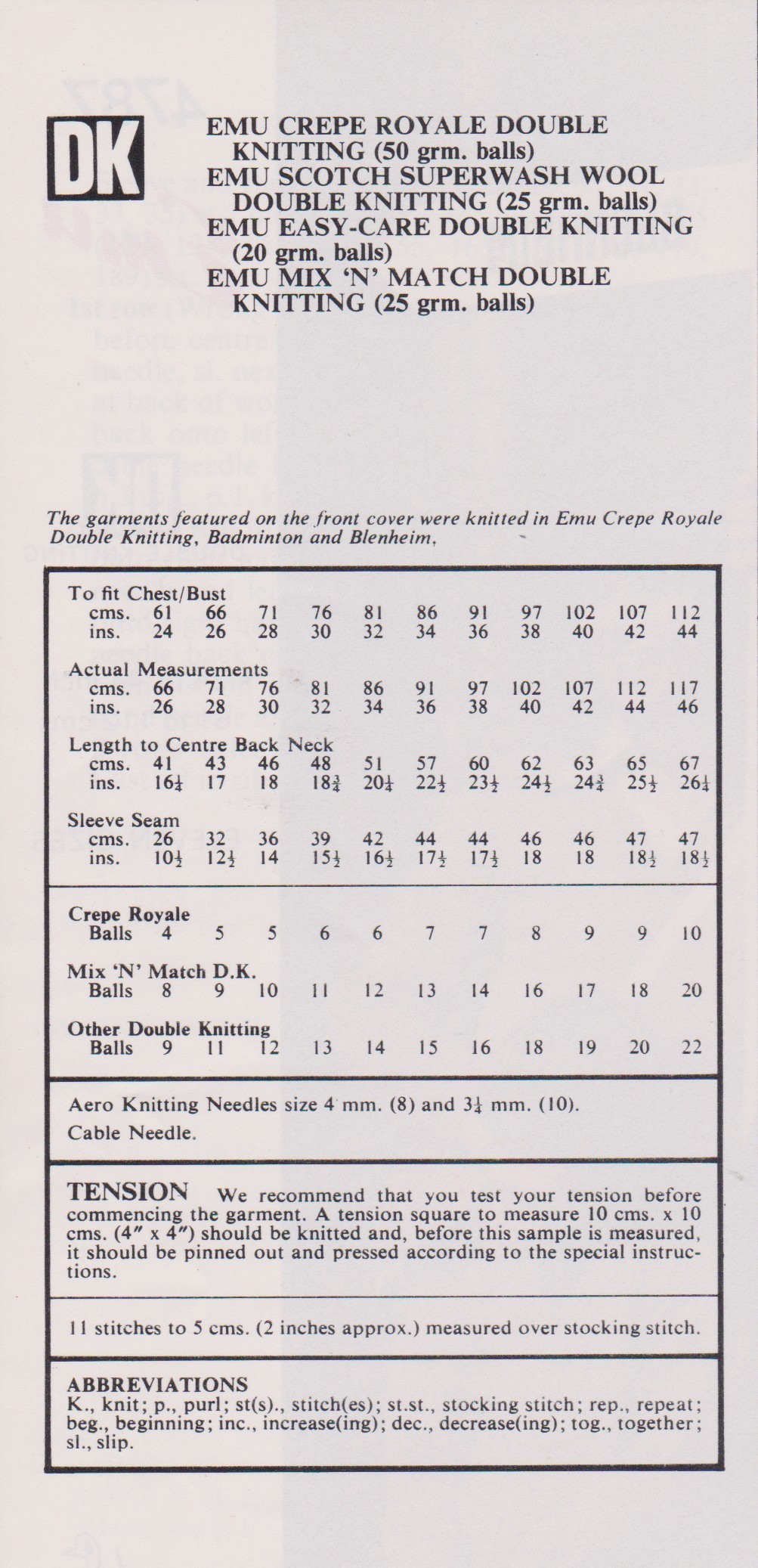 EMU4787 - ADULT AND CHILD PLAIN V NECK SWEATER IN DK - PDF KNITTING PATTERN