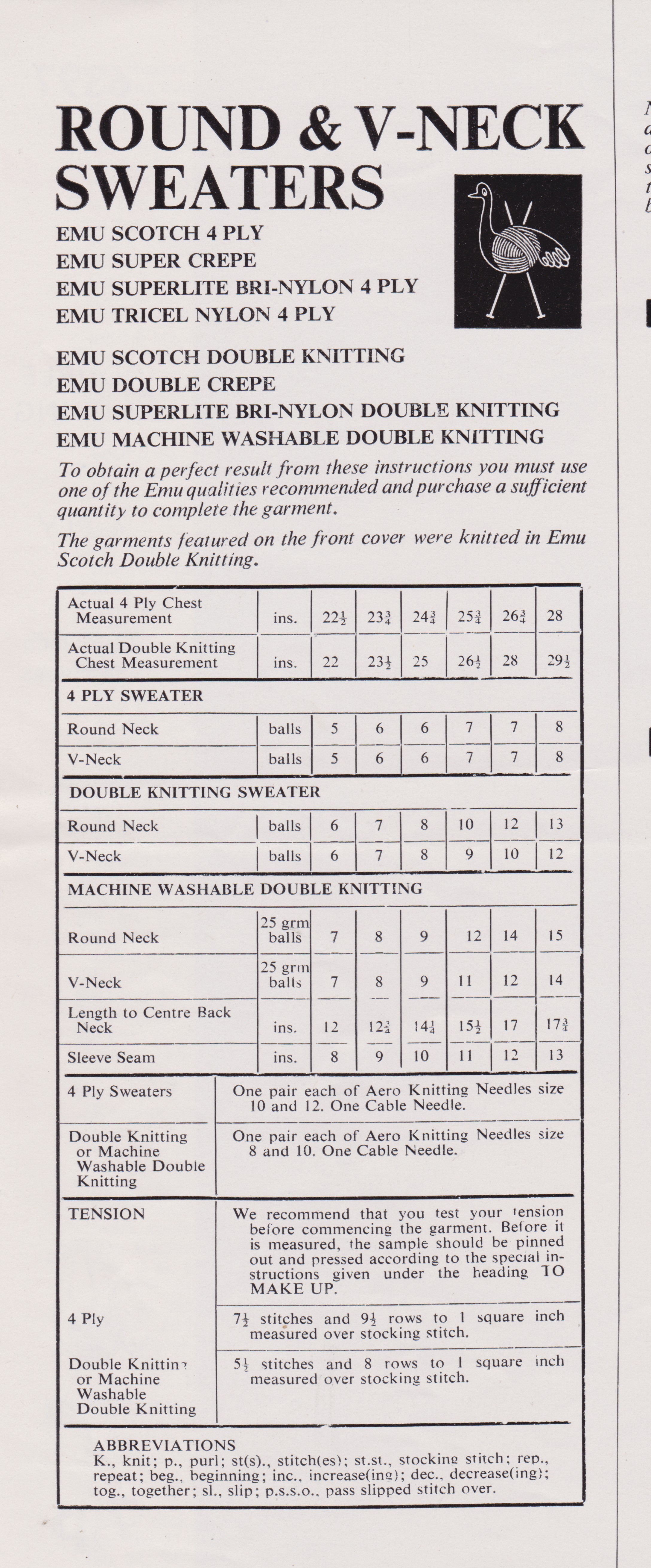 EMU6397 - GIRL'S AND BOY'S SWEATER KNITTING PATTERN PDF