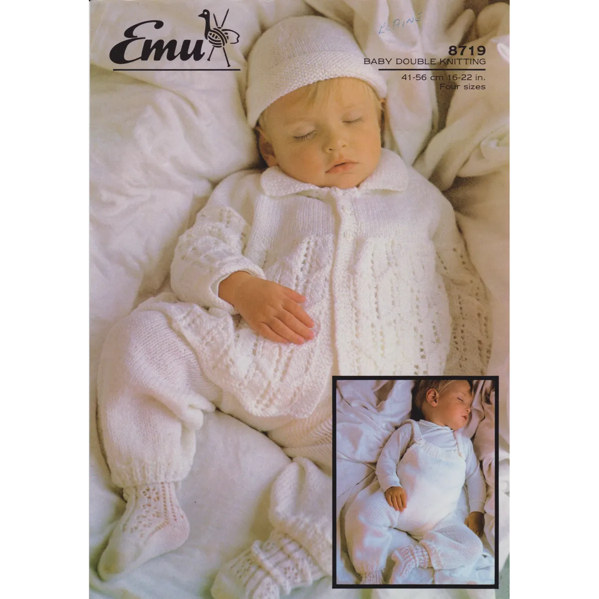 EMU8719 - BABY PRAM SUIT KNITTING PATTERN PDF
