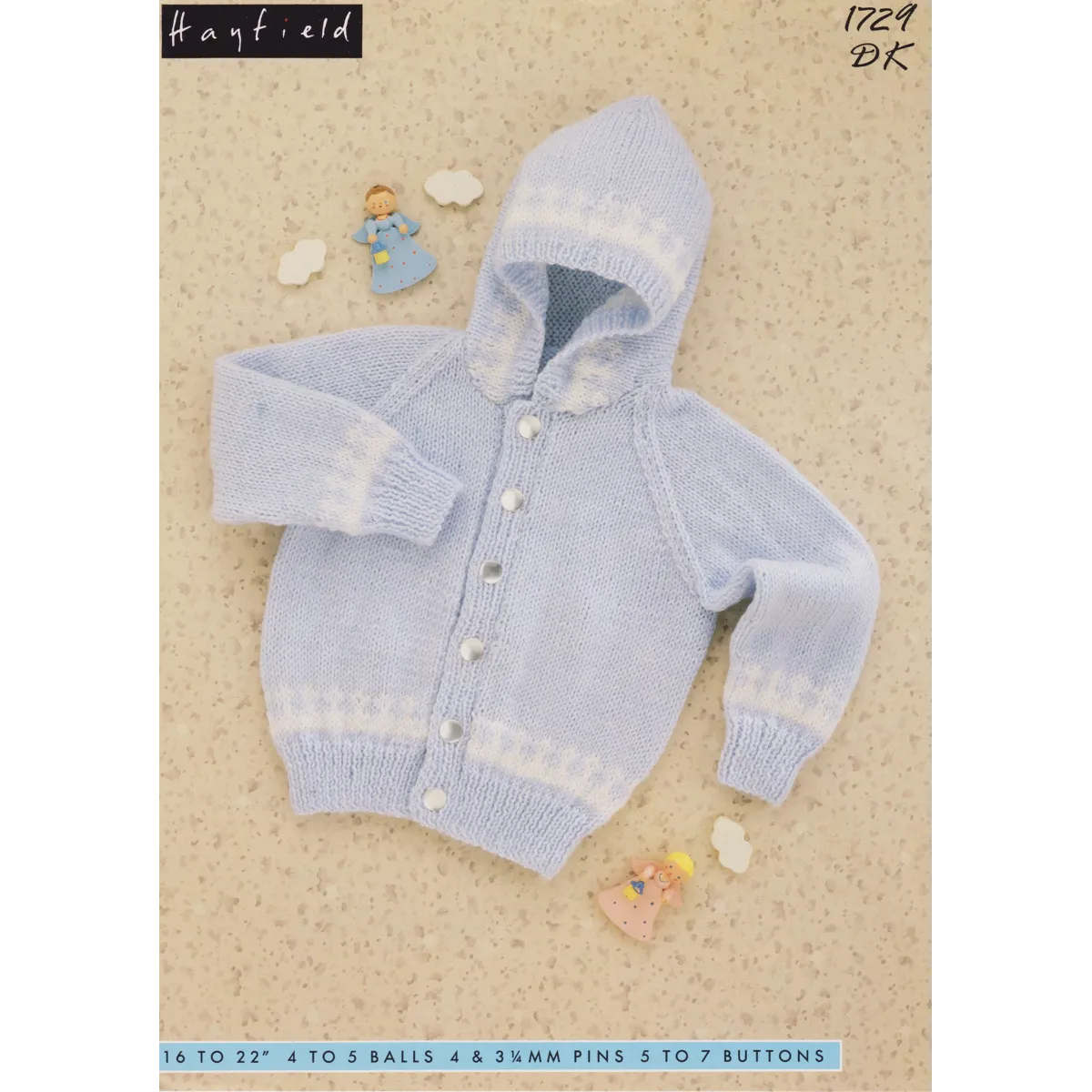 HAYFIELD1729 - INFANT HOODED JACKET KNITTING PATTERN PDF