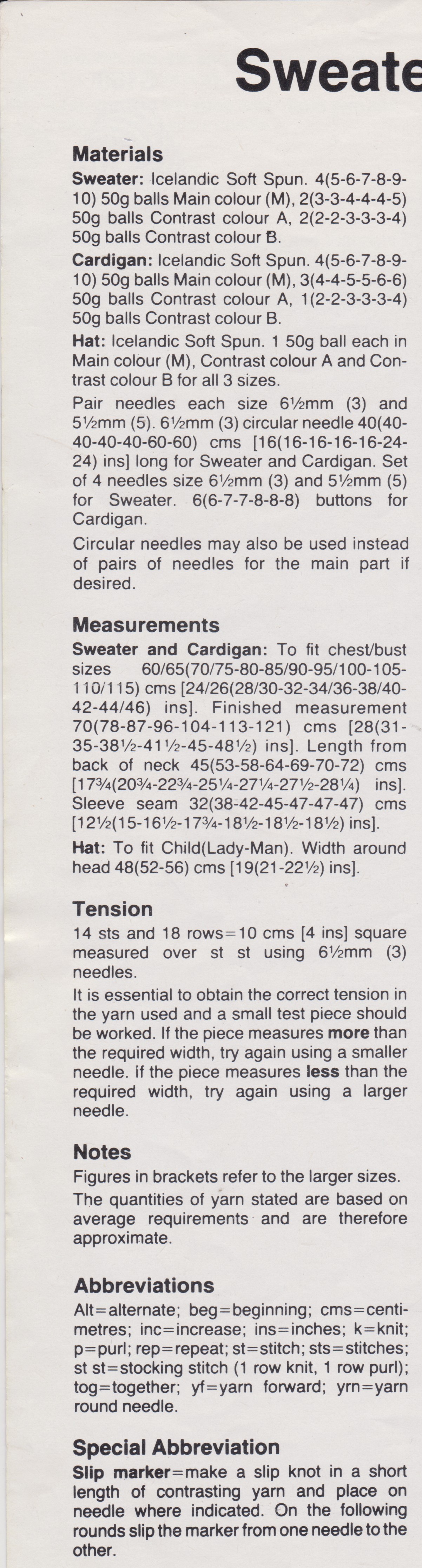 ICELANDICS100 - ADULT AND CHILD FAIR ISLE PATTERN CARDIGAN, SWEATER AND HAT - PDF KNITTING PATTERN