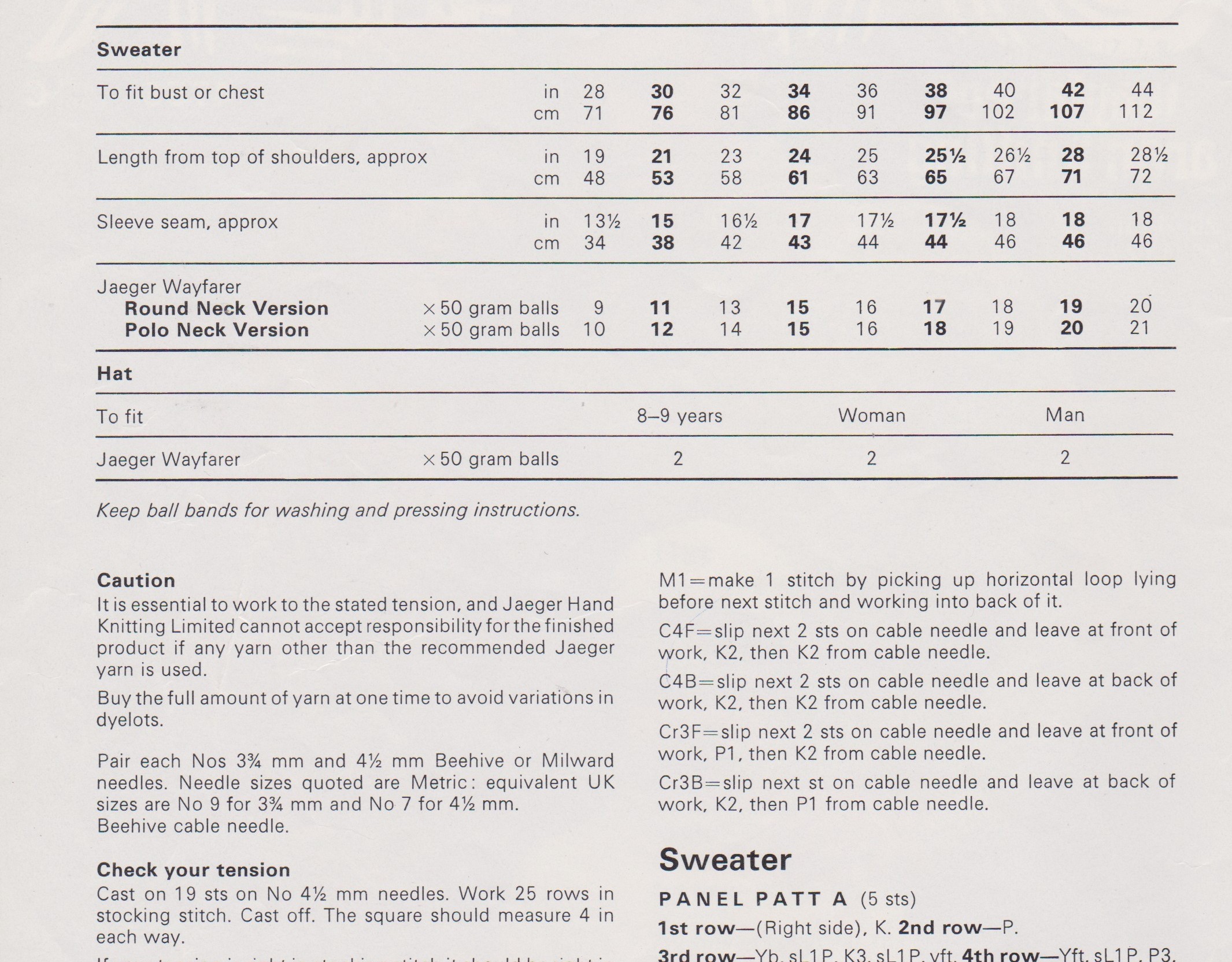 JAEGER4755 - ADULT AND CHILD CABLE SWEATERS AND HATS IN ARAN - PDF KNITTING PATTERN