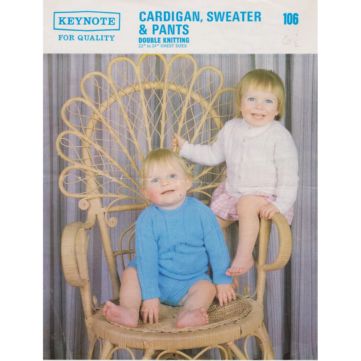 KEYNOTE106 - INFANT SWEATER, CARDIGAN AND PANTS SET - PDF KNITTING PATTERN