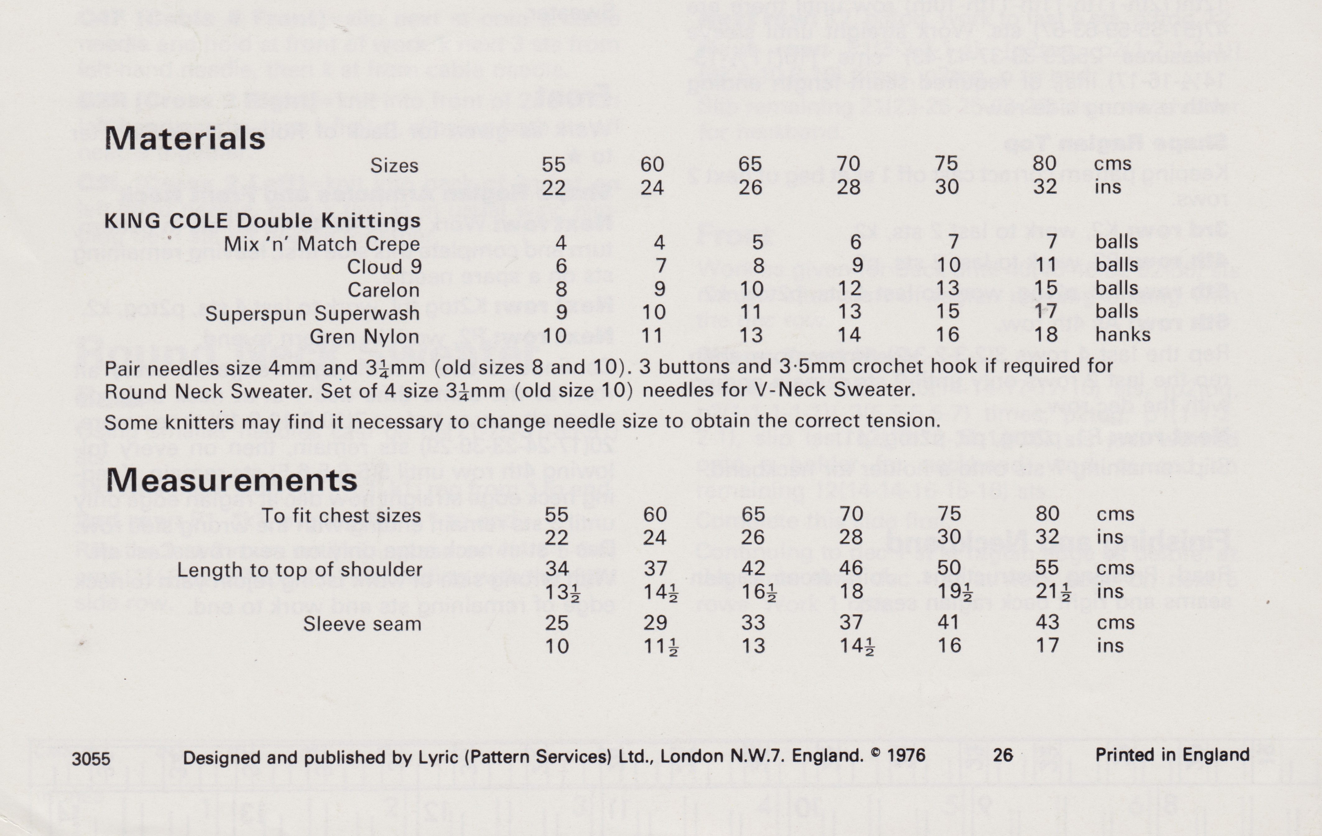 KINGCOLE3055 - CHILDREN'S SWEATERS KNITTING PATTERN PDF IN DK