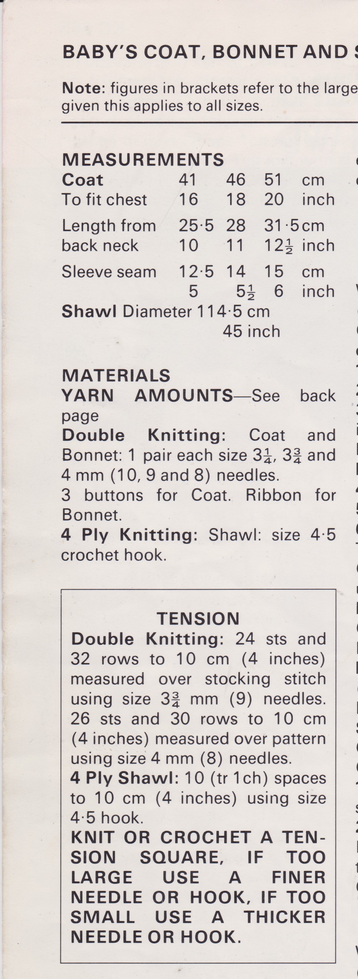KINGCOLE665 - BABY COAT, BONNET AND SHAWL KNITTING PATTERN PDF