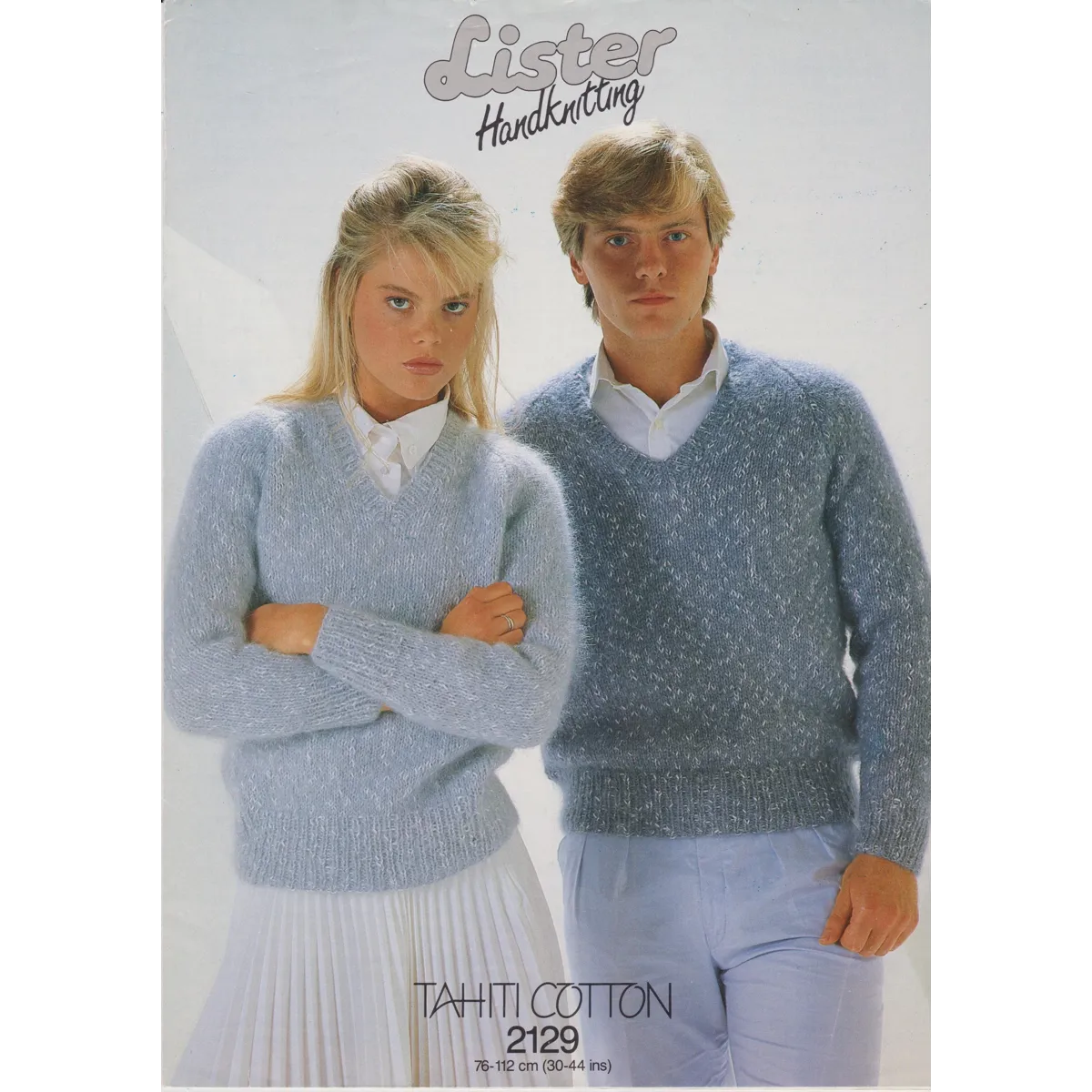 LISTER2129 - UNISEX V NECK SWEATER - PDF KNITTING PATTERN