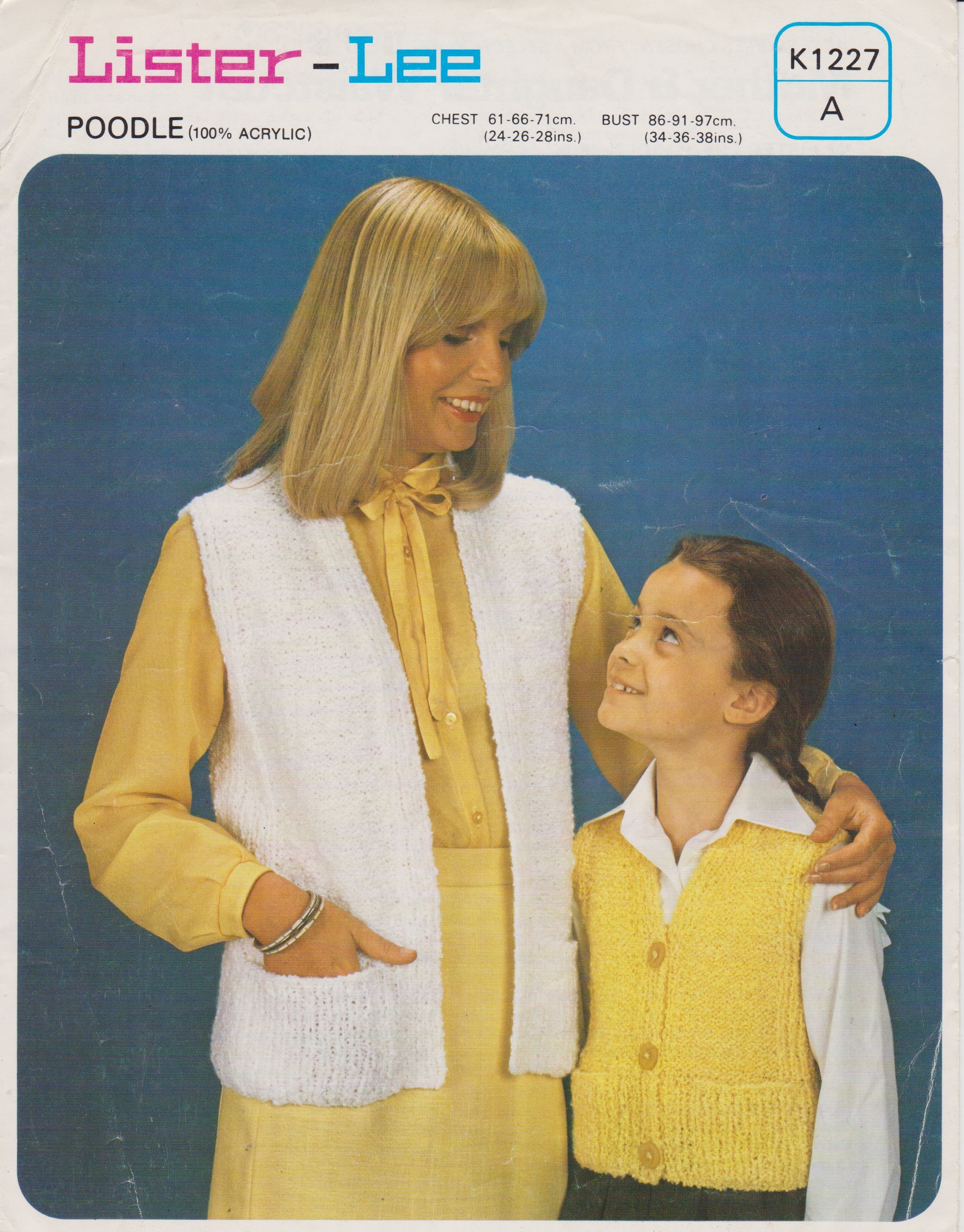 LISTERK1227 - WOMAN AND GIRL'S WAISTCOAT - PDF KNITTING PATTERN