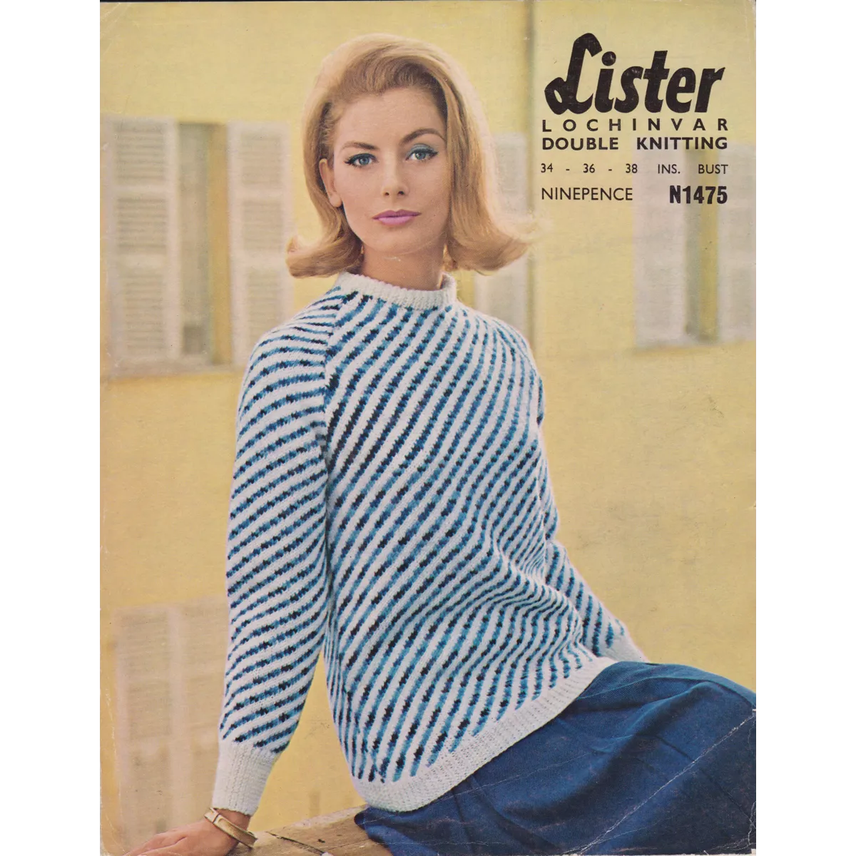 LISTERN1475 - WOMAN'S SWEATER IN DOUBLE KNITTING - PDF KNITTING PATTERN