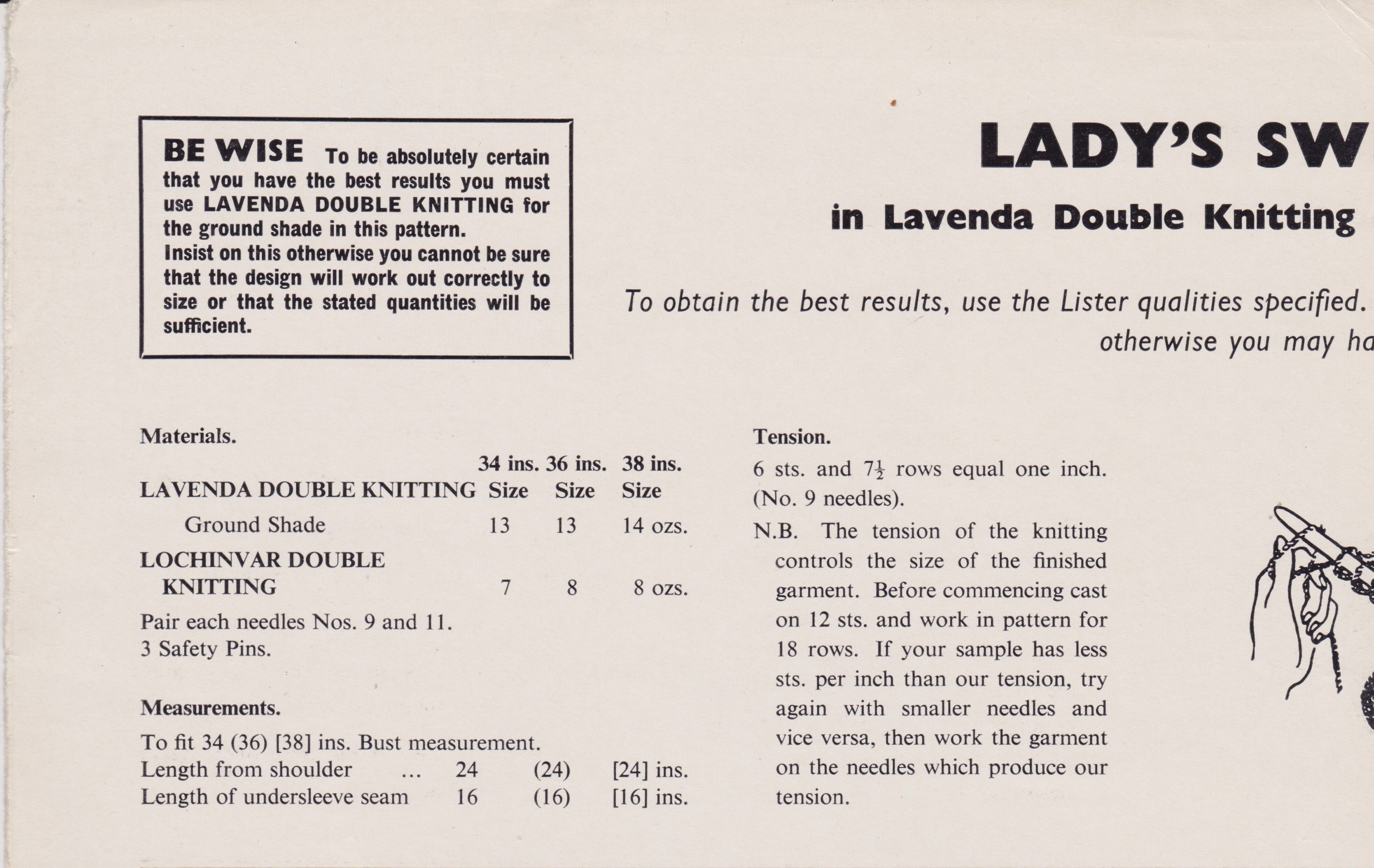 LISTERN1475 - WOMAN'S SWEATER IN DOUBLE KNITTING - PDF KNITTING PATTERN