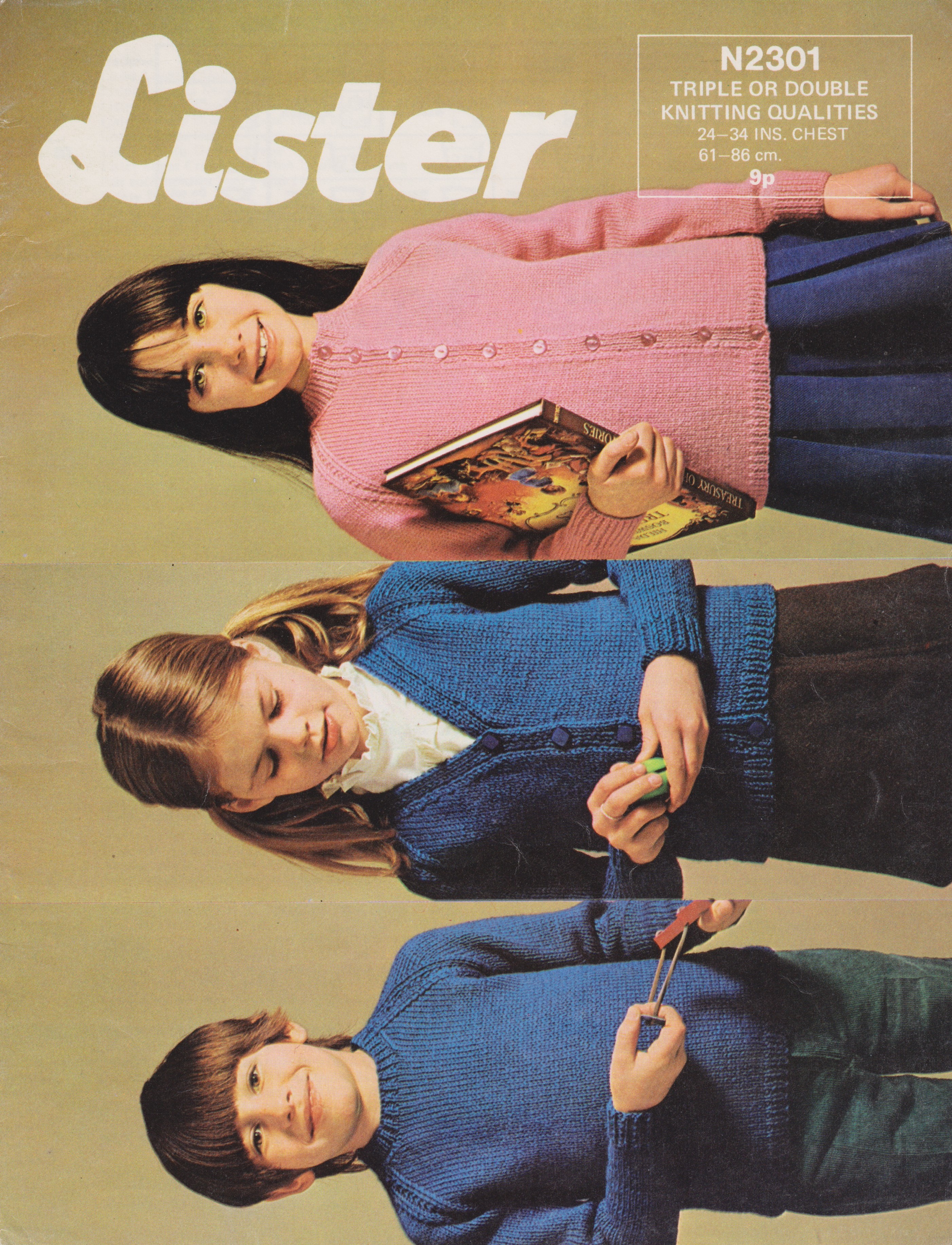 LISTERN2301 - CHILD'S CARDIGANS AND SWEATER KNITTING PATTERN PDF