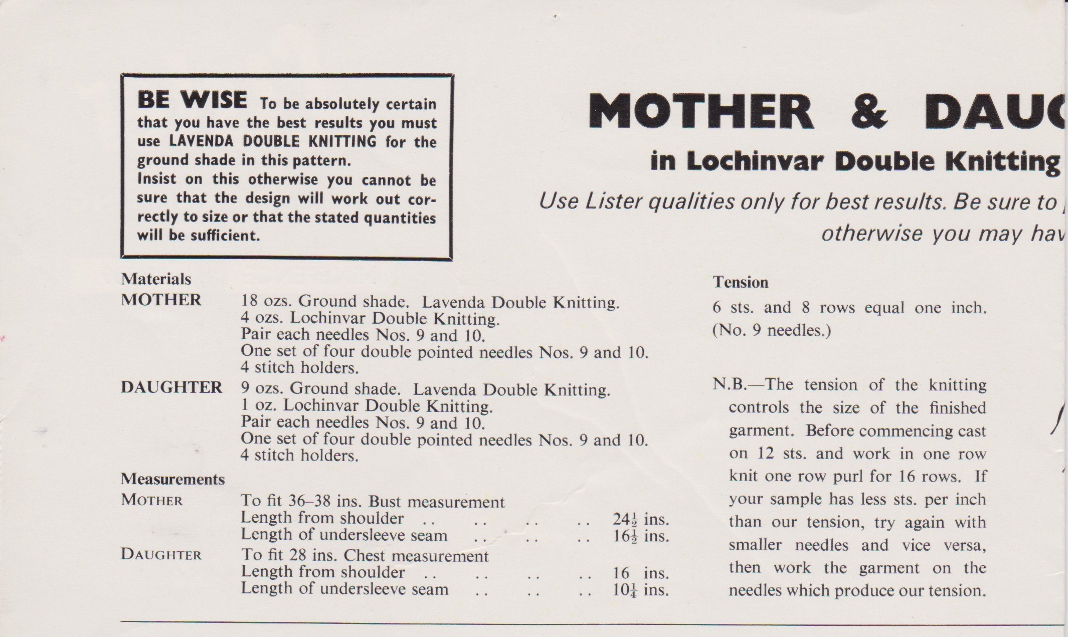 LISTERNI339 - WOMAN AND CHILD'S SWEATER WITH FAIR ISLE PATTERN IN DK - PDF KNITTING PATTERN