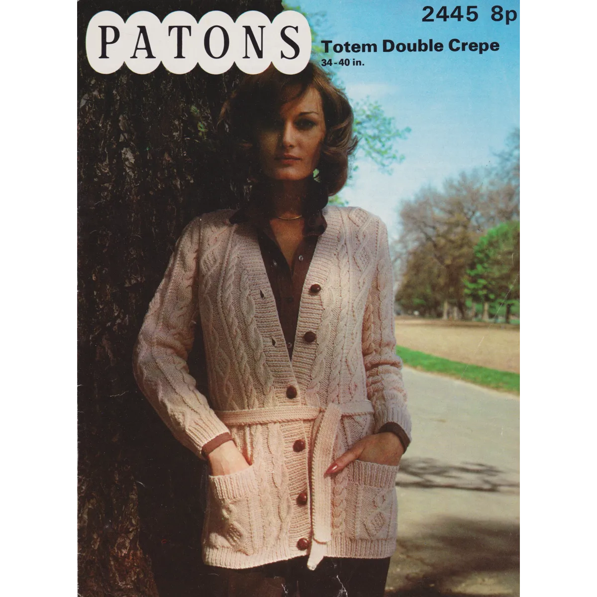 PATONS2445 - WOMAN'S CABLE JACKET IN DK - PDF KNITTING PATTERN