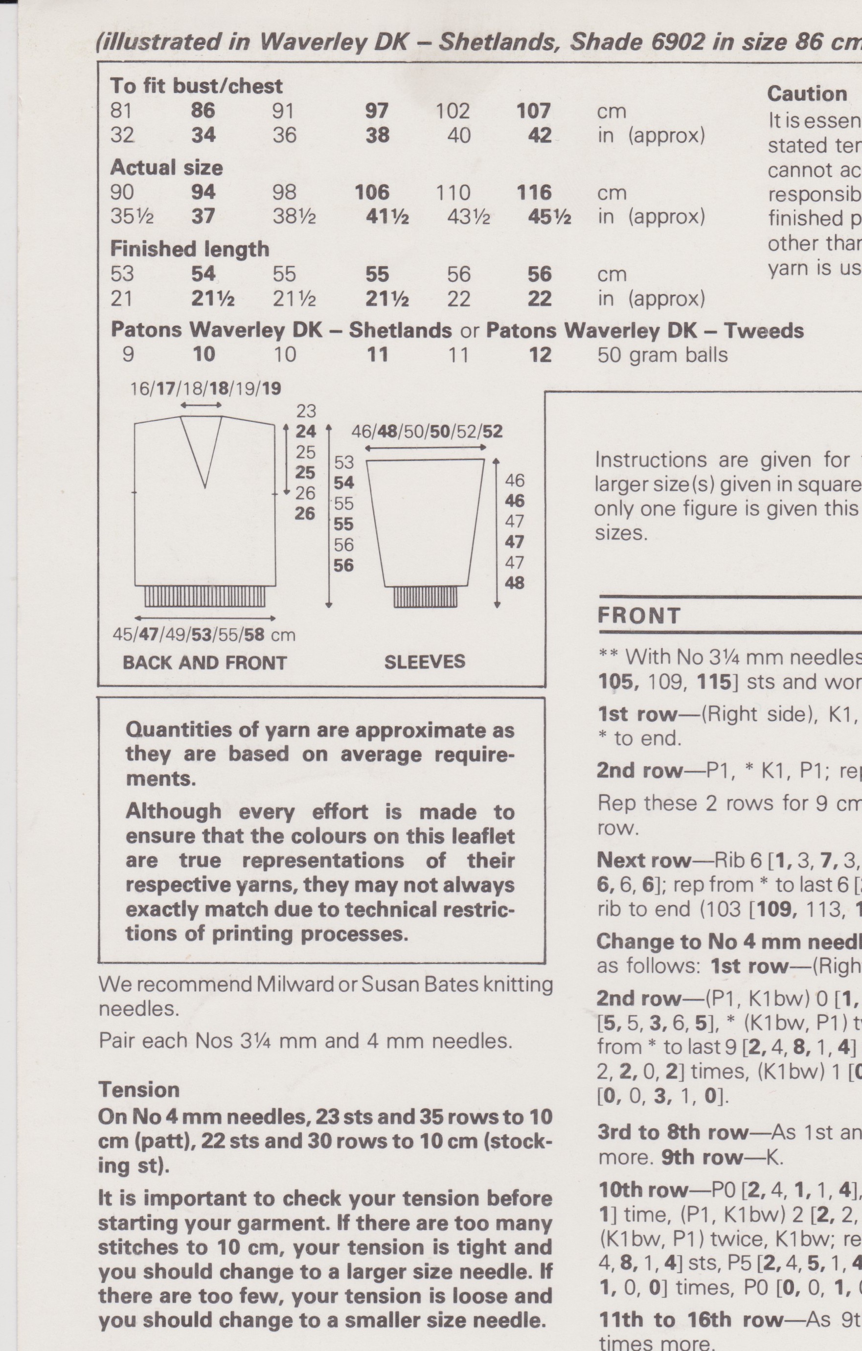 PATONS3160 - WOMAN'S V-NECK BASKETWEAVE SWEATER IN DK - PDF KNITTING PATTERN