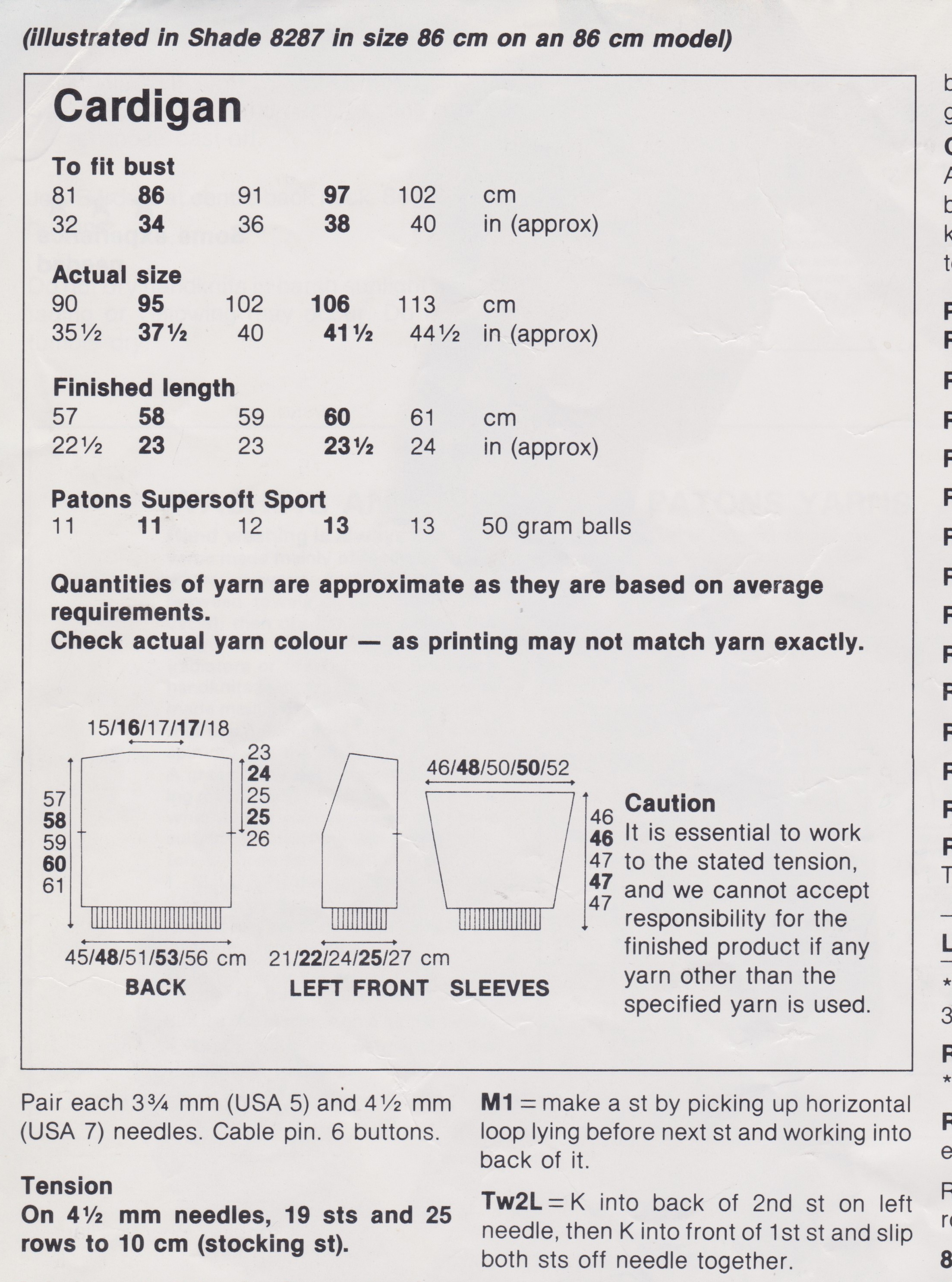 PATONS3335 - WOMAN'S CABLE V-NECK CARDIGAN IN ARAN - PDF KNITTING PATTERN