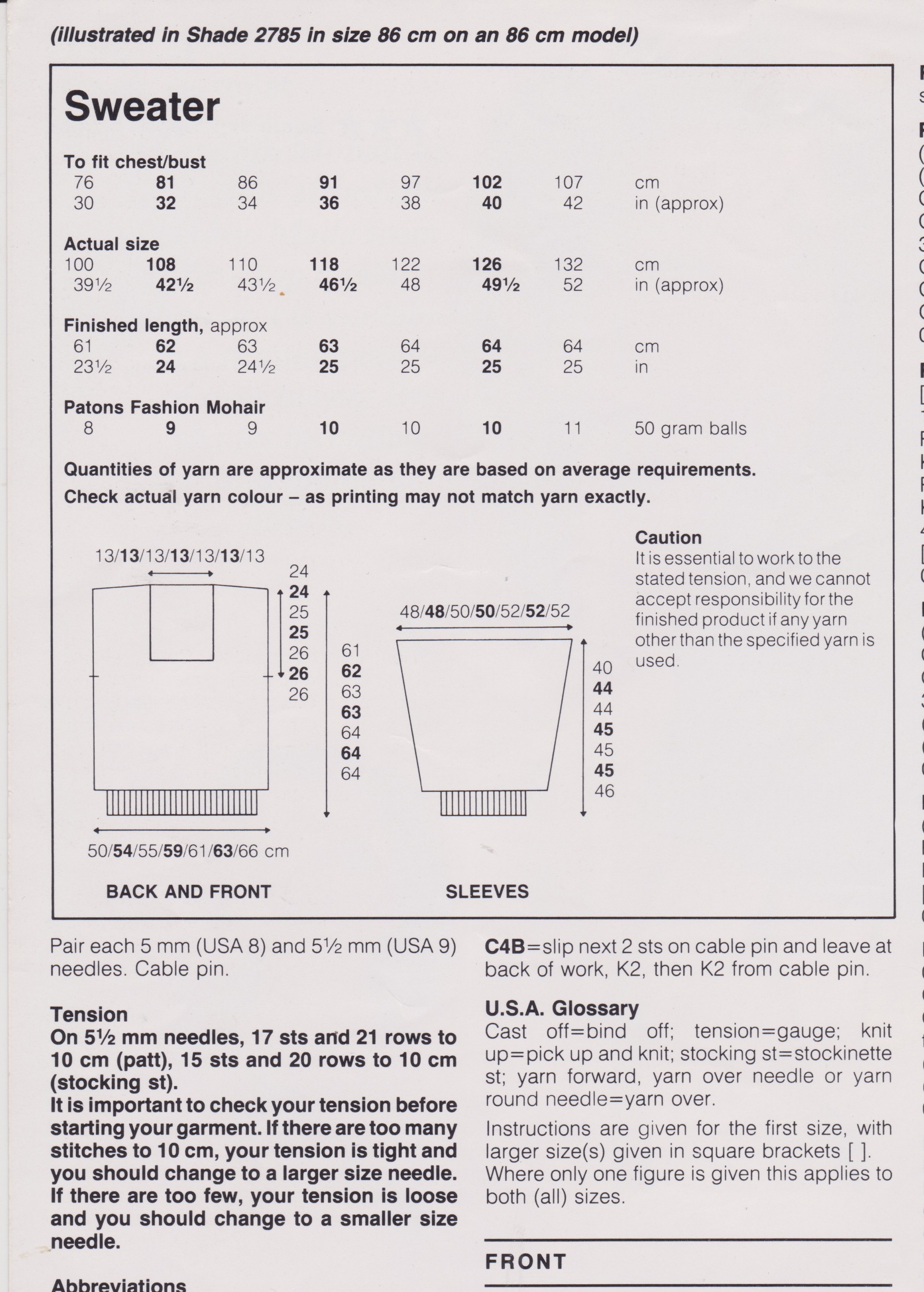 PATONS3639 - WOMAN'S LATTICE PATTERN MOHAIR SWEATER - PDF KNITTING PATTERN