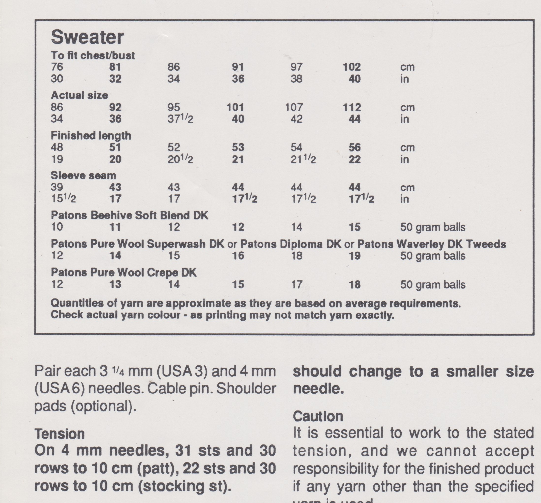 PATONS3983 - WOMAN'S CABLE ROUND NECK SWEATER IN DK - PDF KNITTING PATTERN