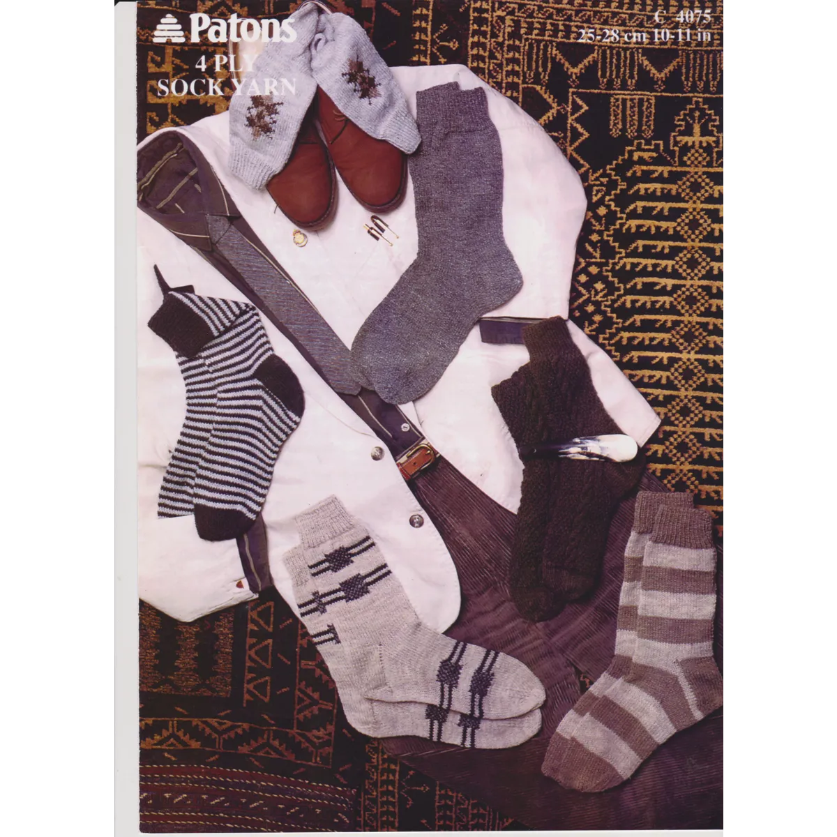 PATONS4075 - FIVE PAIRS OF SOCKS - PDF KNITTING PATTERN