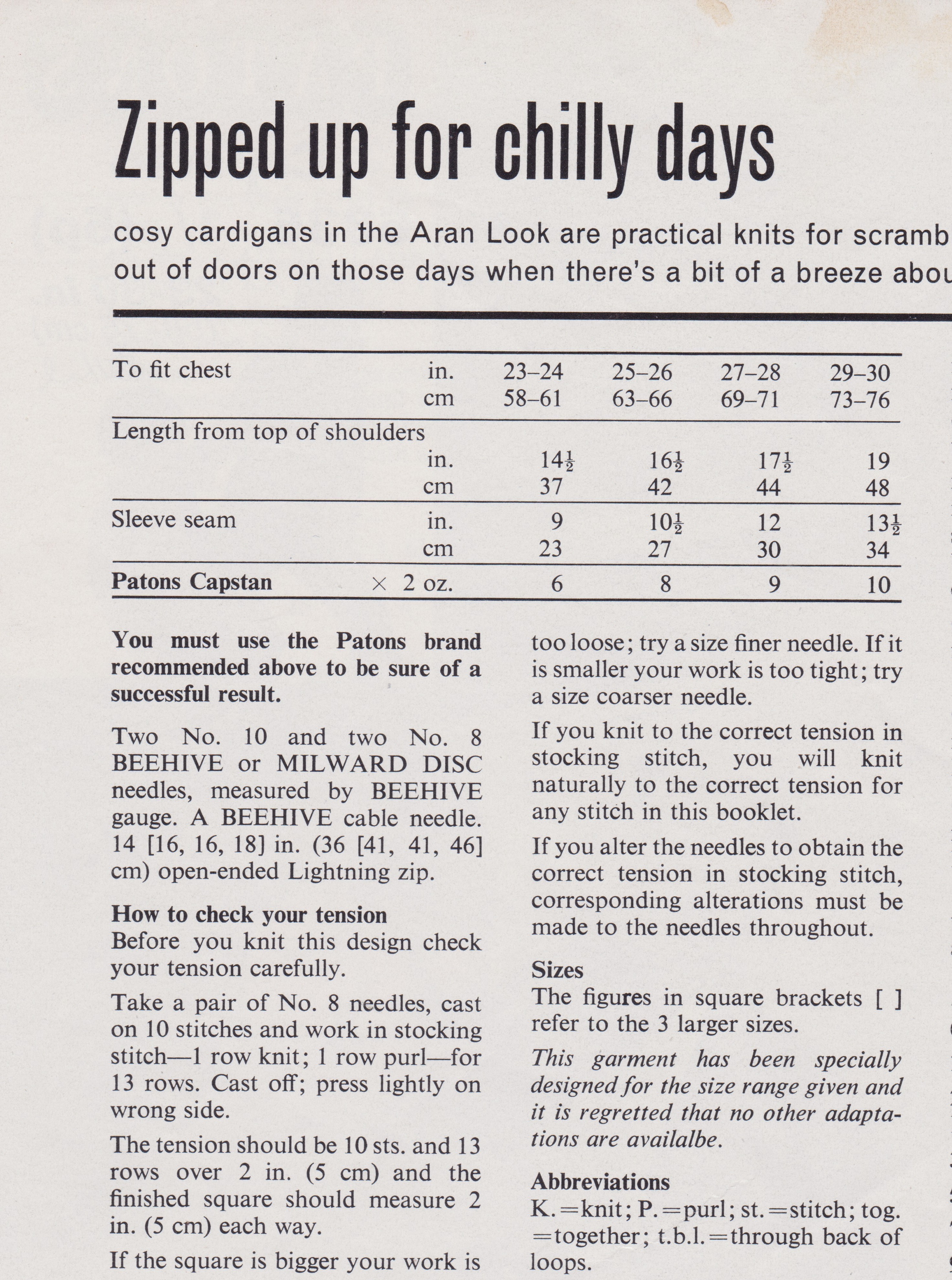 PATONS6335 - Childrens Zip Front Aran Jacket Knitting Pattern PDF