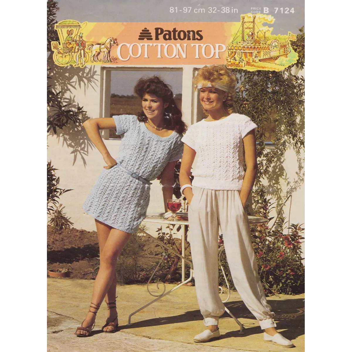 PATONS7124 - WOMAN'S COTTON TOP AND DRESS - PDF KNITTING PATTERN