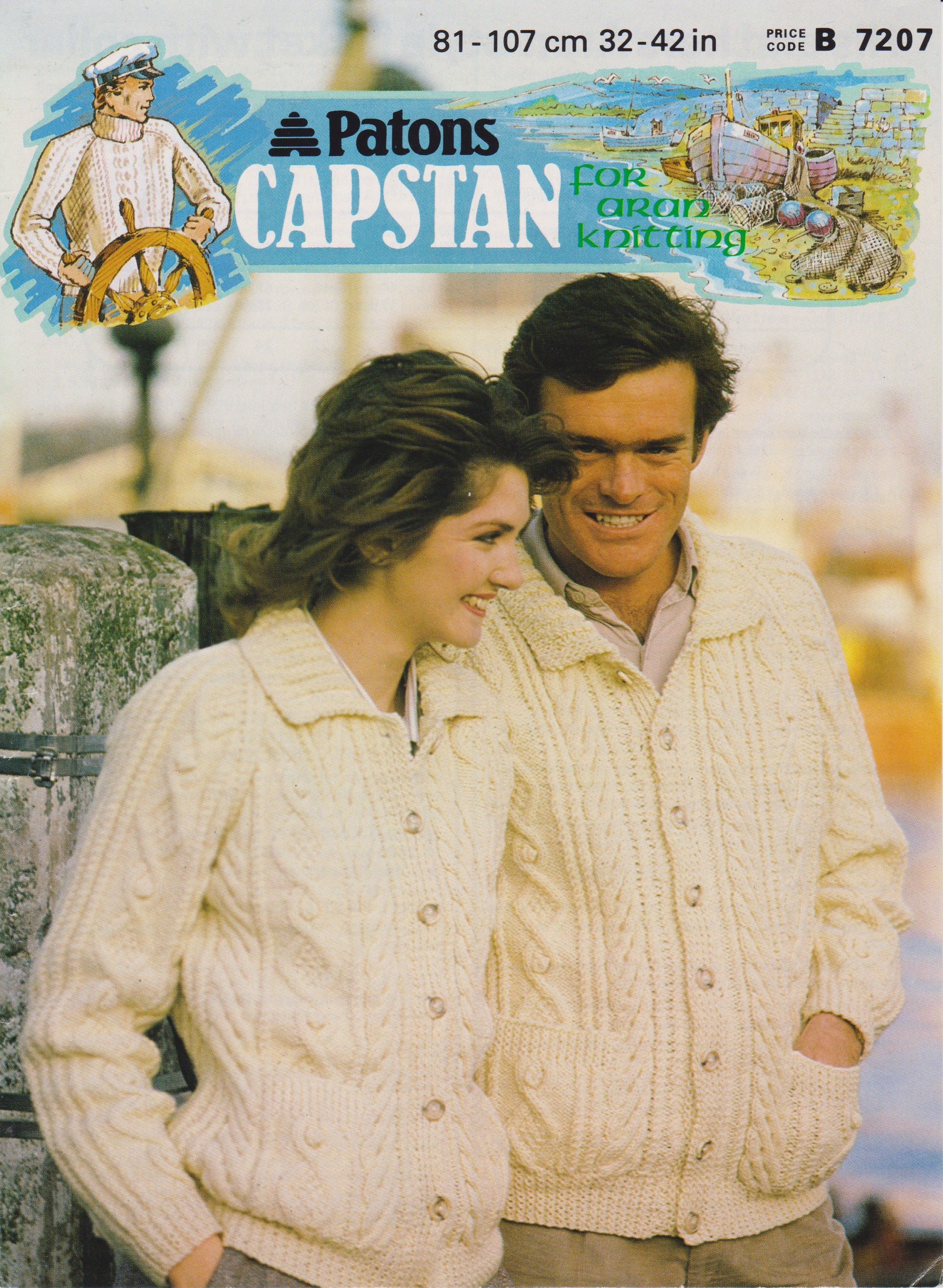 PATONS7207 - ADULT ARAN CABLE KNIT JACKETS - PDF KNITTING PATTERN