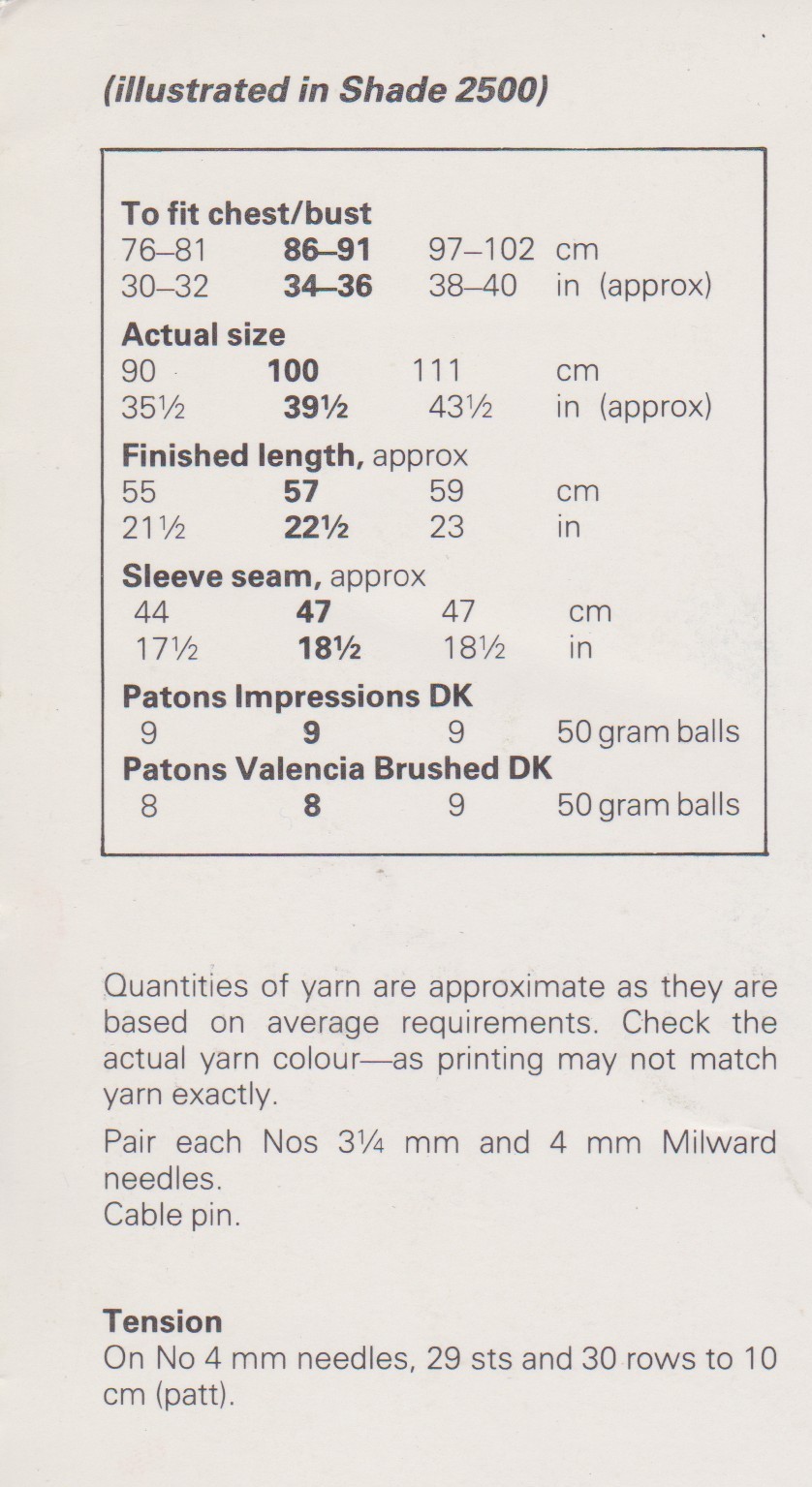 PATONS8081 - WOMAN'S CABLE AND LACE SWEATER IN DK - PDF KNITTING PATTERN