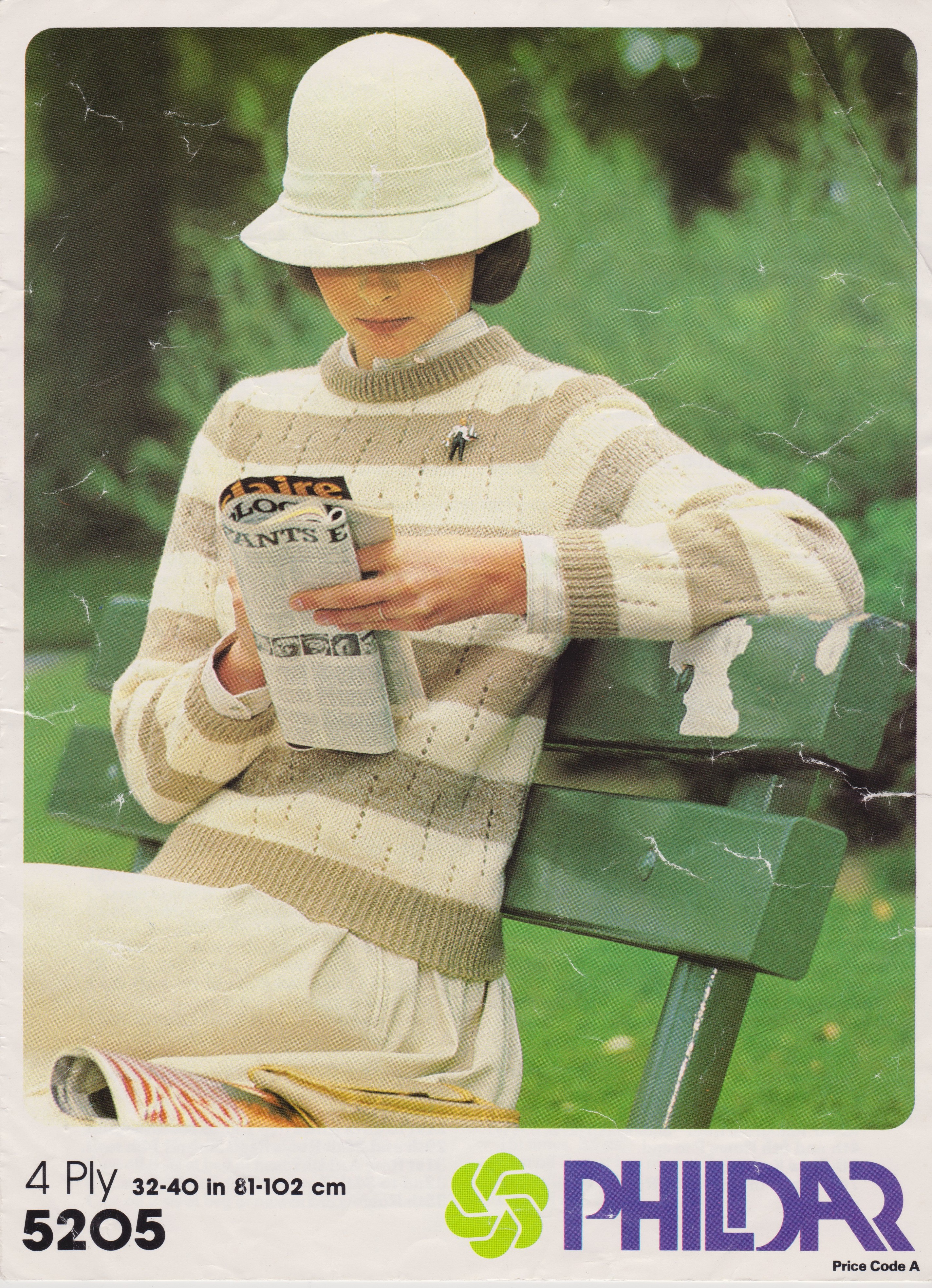 PHILDAR5205 - WOMAN'S ROUND NECK SWEATER IN 4 PLY - PDF KNITTING PATTERN