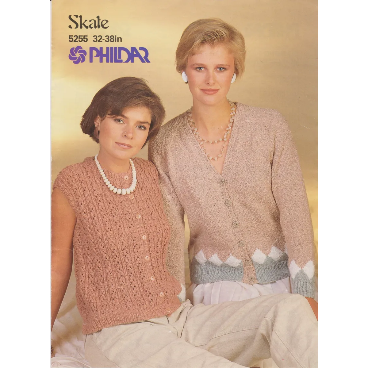 PHILDAR5255 - WOMAN'S LONG SLEEVE CARDIGAN AND WAISTCOAT IN DK - PDF KNITTING PATTERN