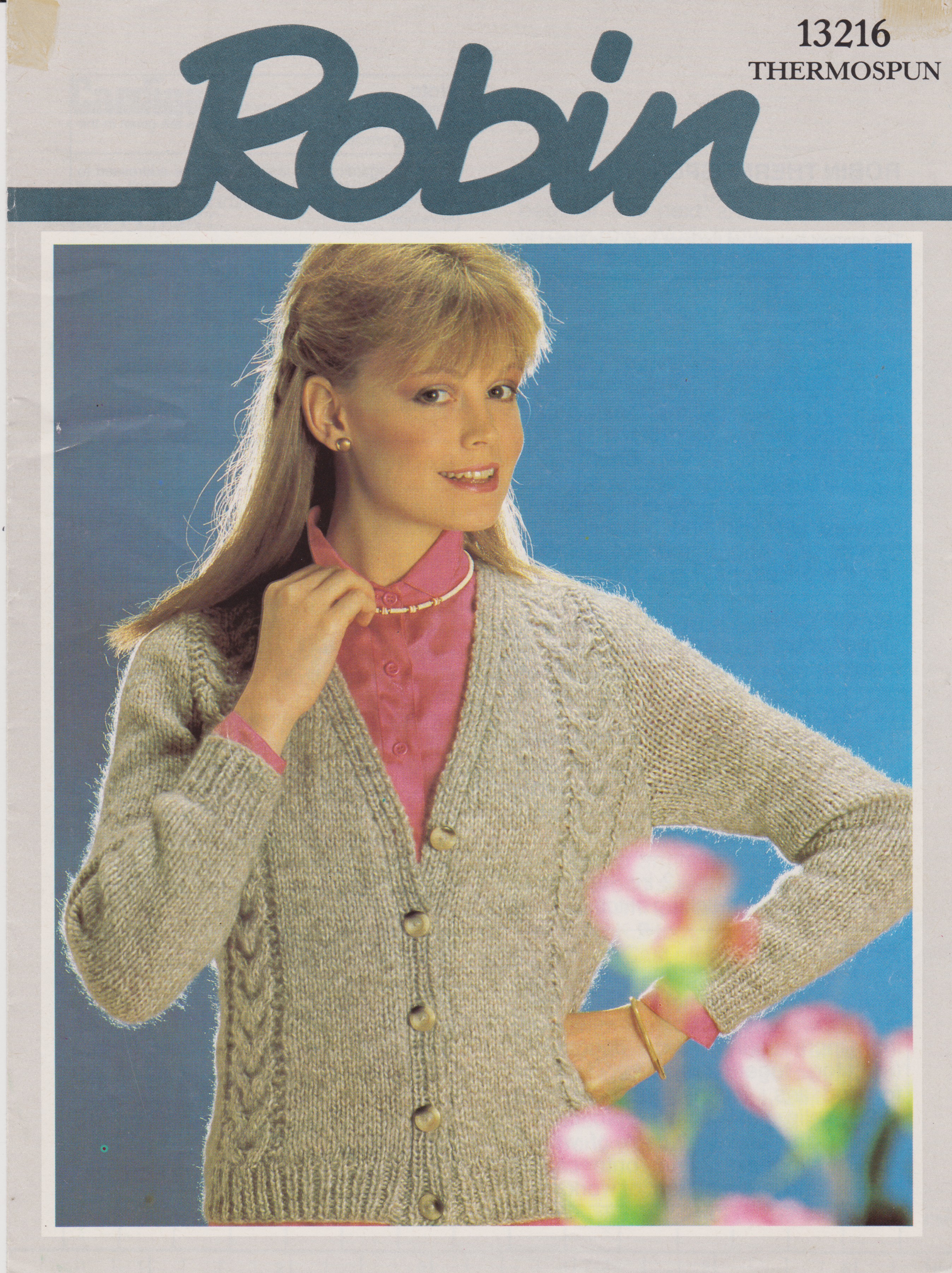 ROBIN13216 - WOMAN'S CABLE CARDIGAN - PDF KNITTING PATTERN