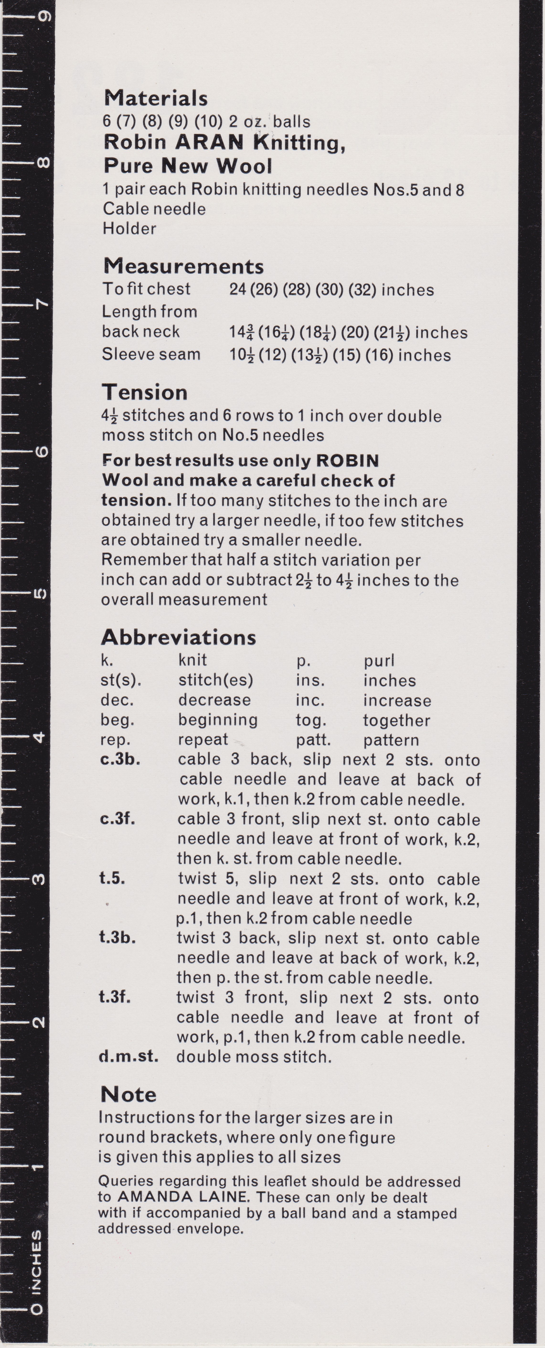 ROBIN1824 - CHILD'S ARAN CABLE SWEATER - PDF KNITTING PATTERN