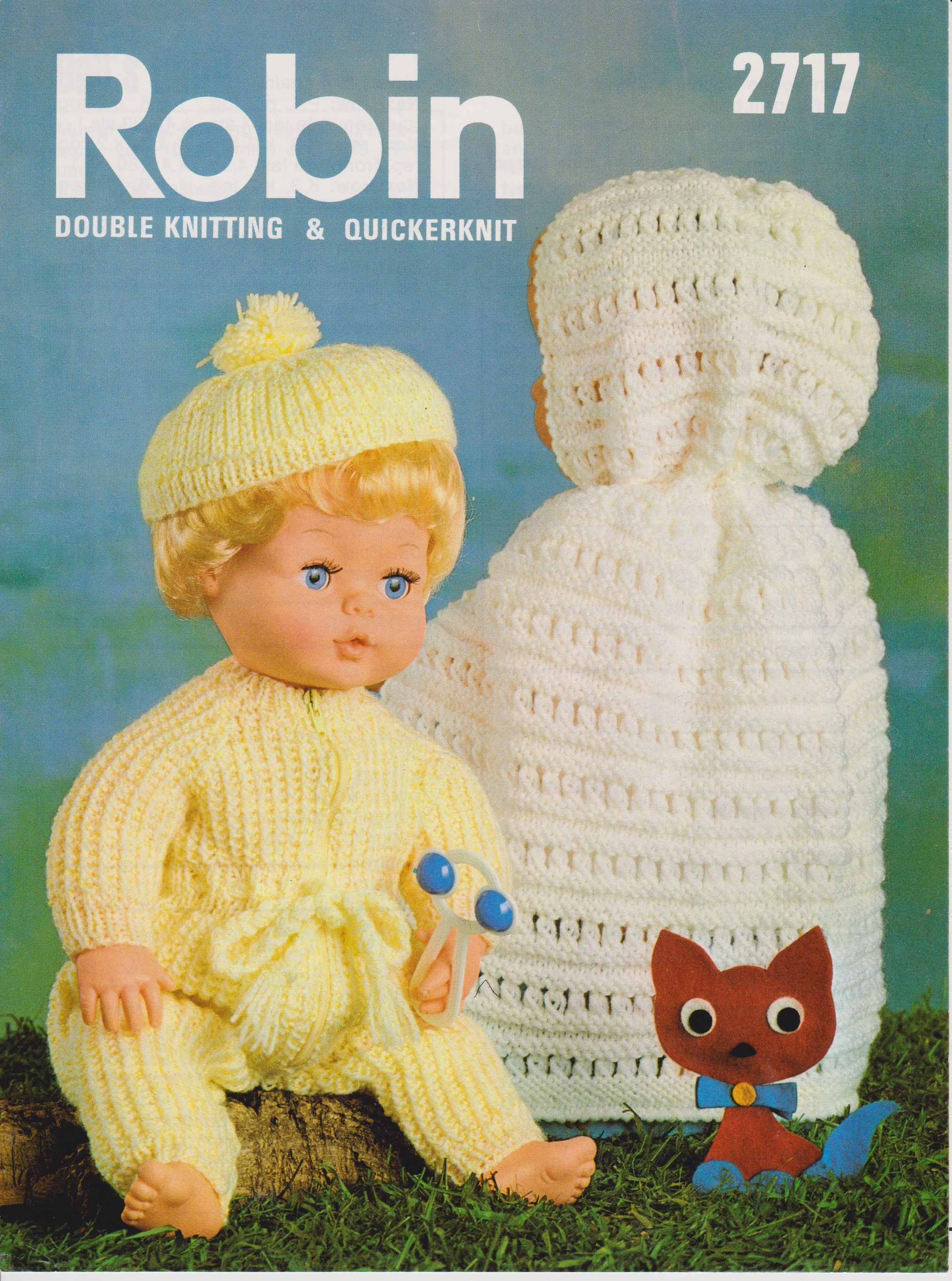 ROBIN2717 - BABY DOLL'S CLOTHES IN DK - PDF KNITTING PATTERN