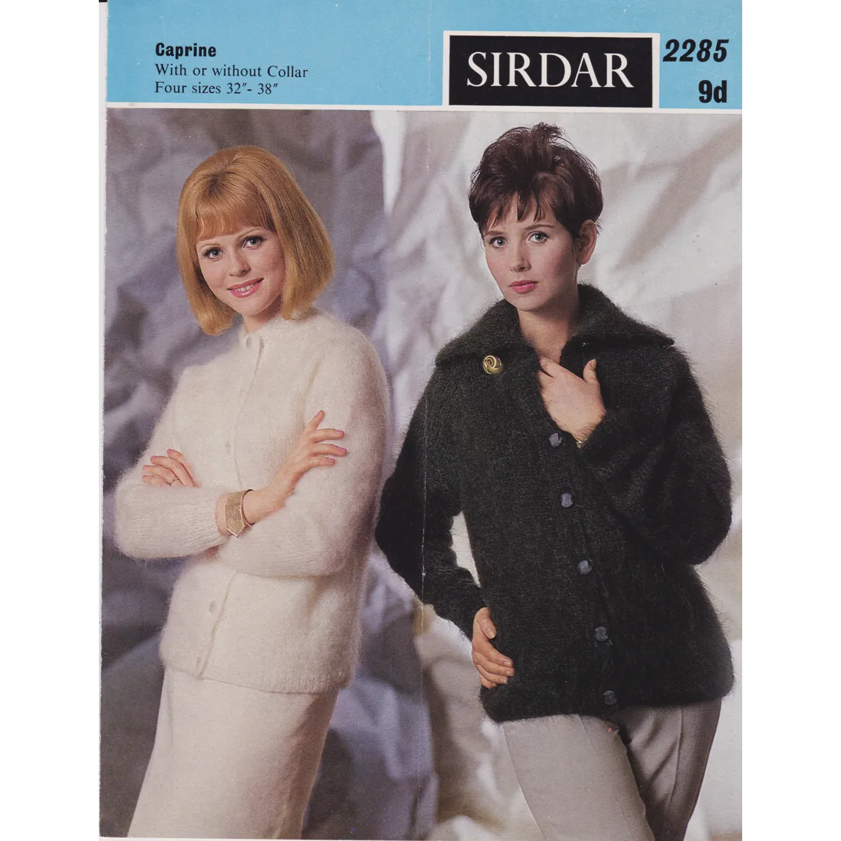 SIRDAR2285 - WOMAN'S MOHAIR CARDIGAN WITH OR WITHOUT COLLAR - PDF KNITTING PATTERN